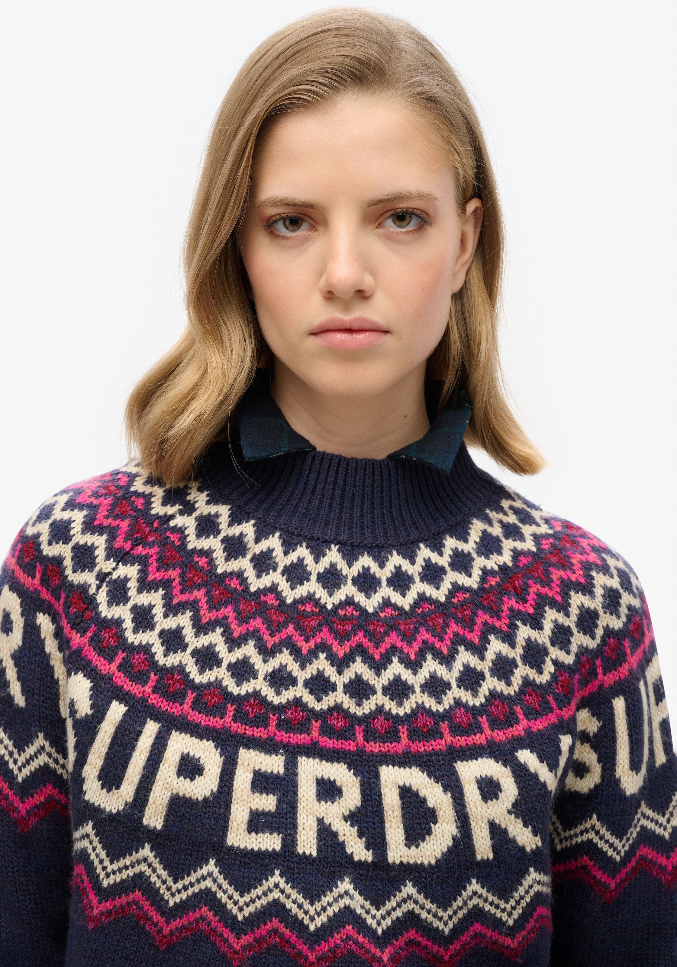 Superdry Strickpullover »FAIRISLE BRANDED JUMPER«