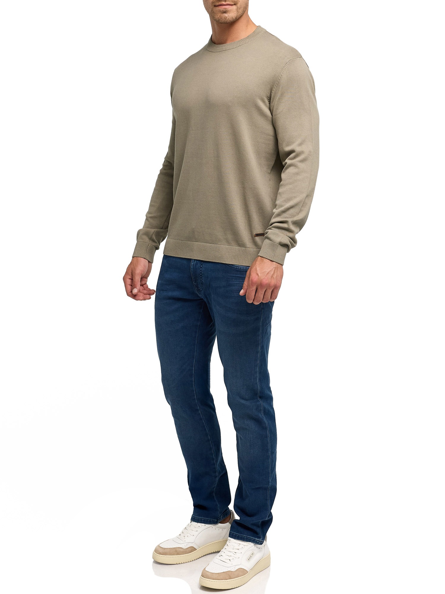 Indicode Rundhalspullover »INArkmill o-neck« Baumwolle, regular fit