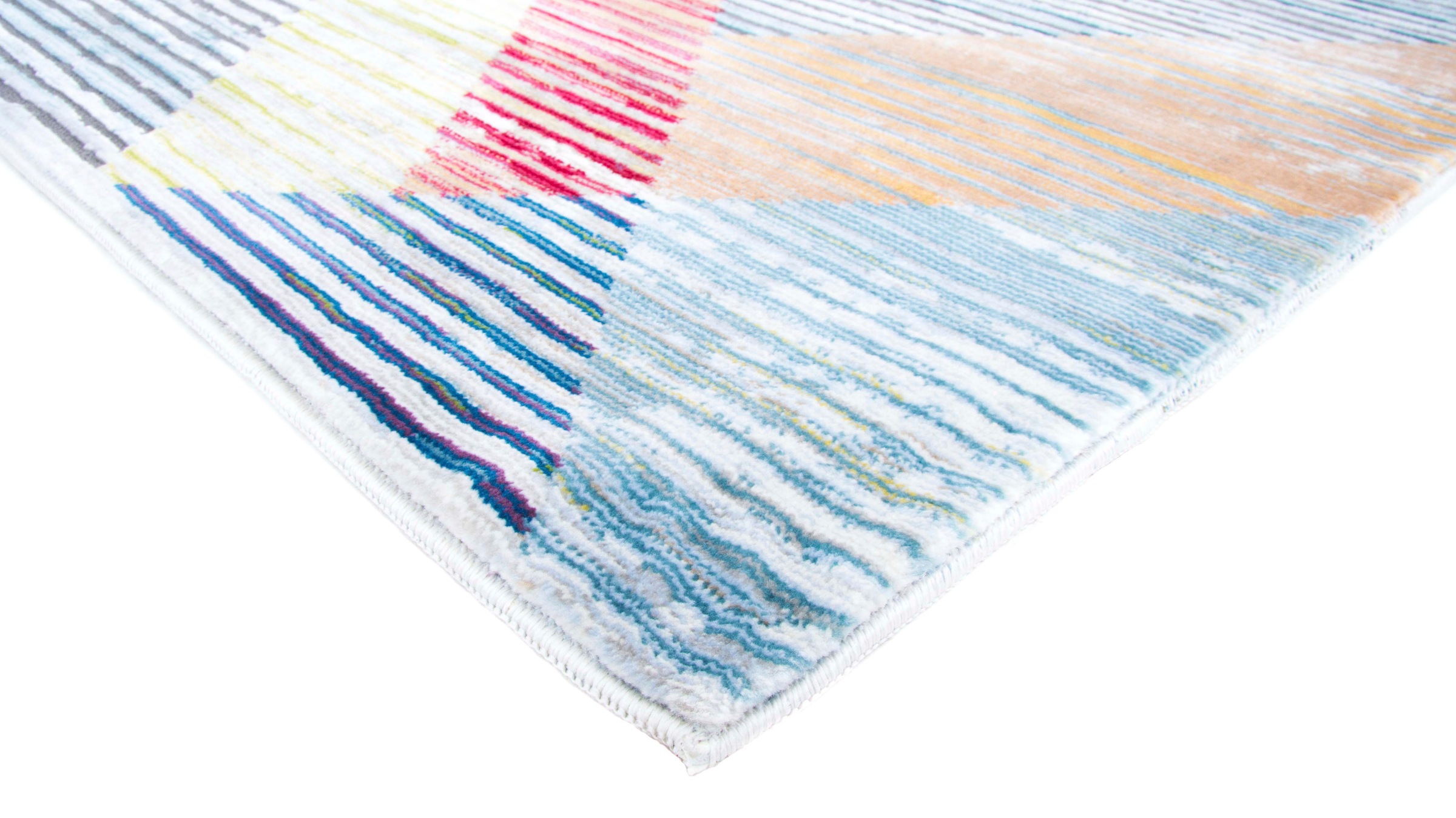carpetfine Teppich »Fusion«, rechteckig, 5 mm Höhe, pastellfarbener Flachflor-Teppich, Wohnzimmer