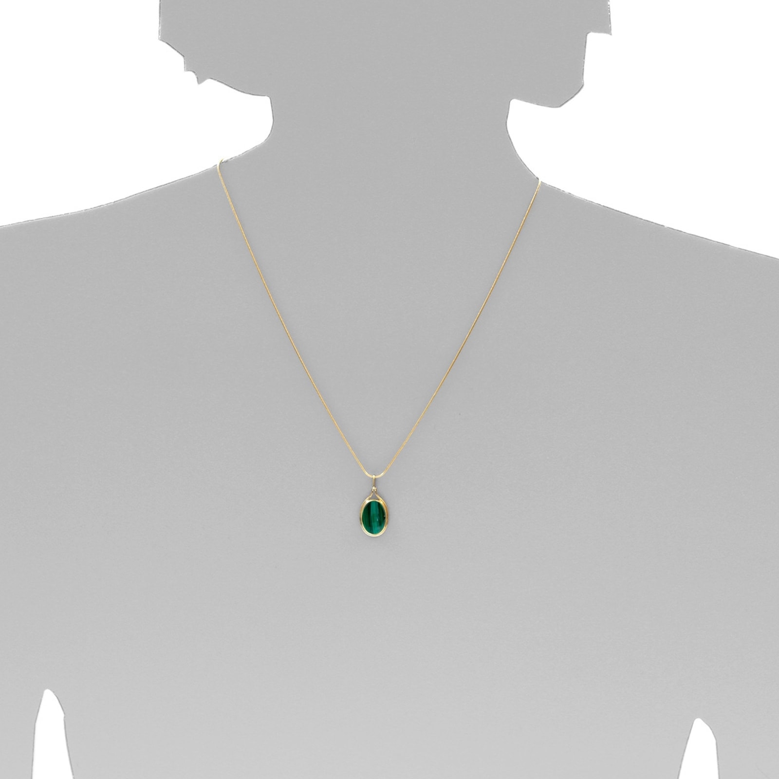 OSTSEE-SCHMUCK Kettenanhänger »- Marga - Gold 333/000 - Malachit«