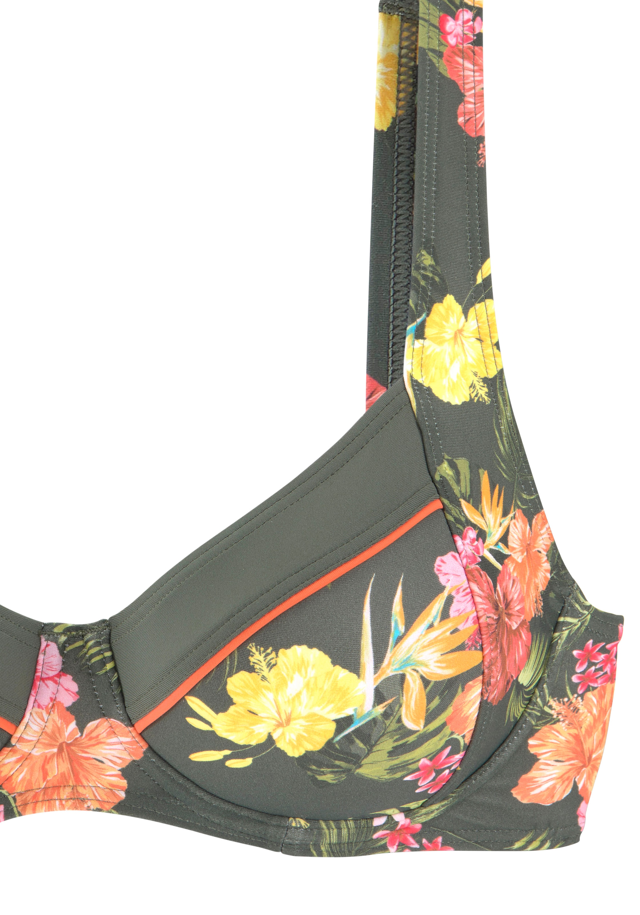 LASCANA Bügel-Bikini-Top »Tahiti« mit kontrastfarbenen Einsätzen