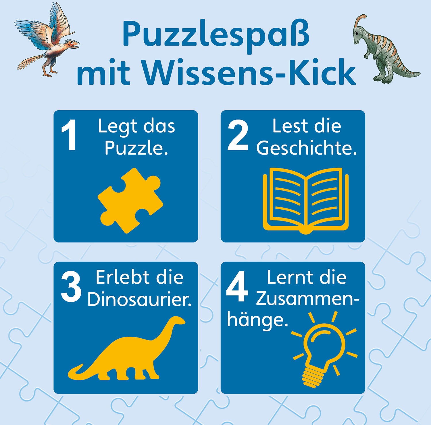 Kosmos Puzzle »WAS IST WAS Junior, Entdecke die Dinosaurier«, Made in Germany