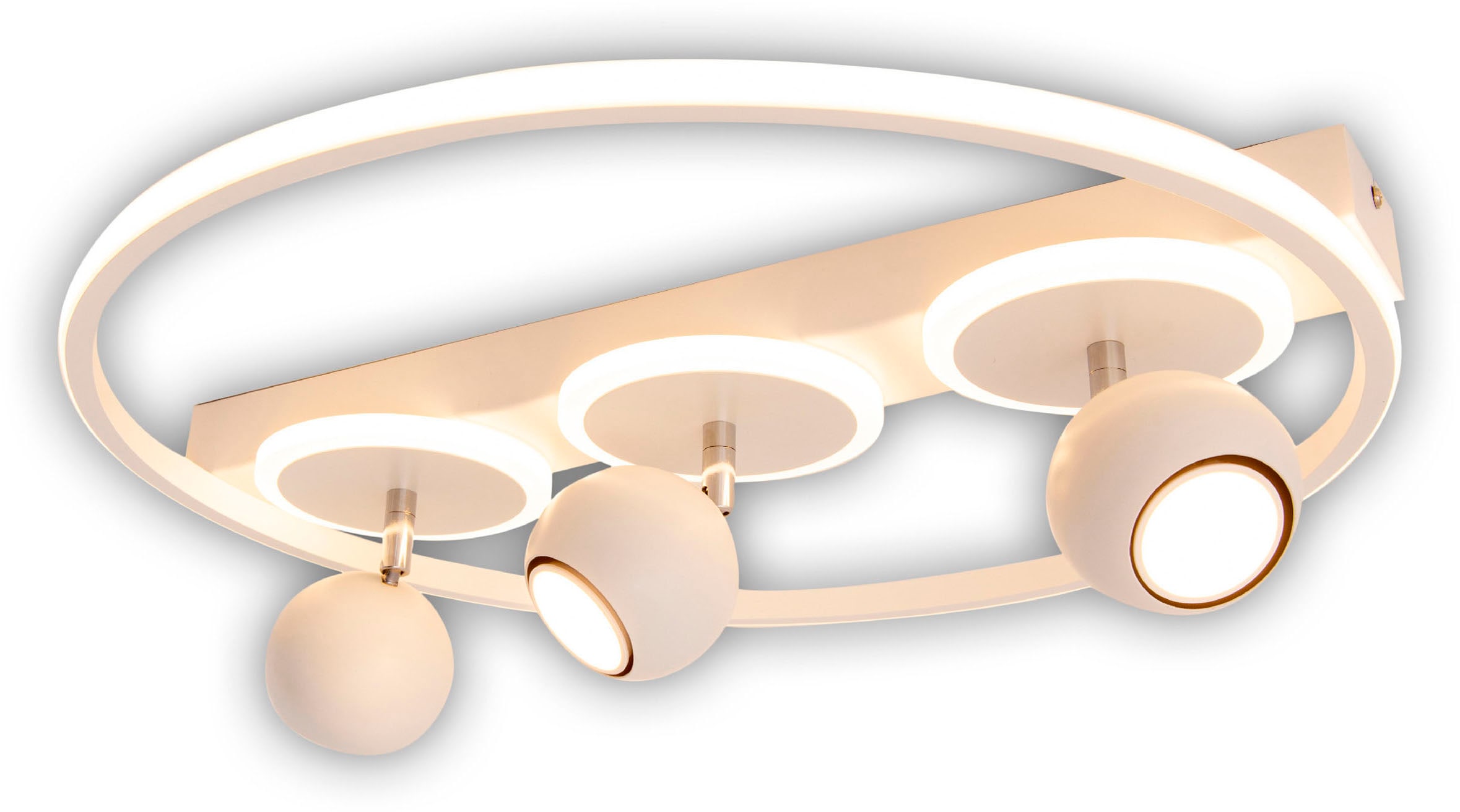 näve Deckenleuchte »3er-Spot LED "Ronda"« GU10 1 Stk. Warmweiß modernes design. Helles Licht.