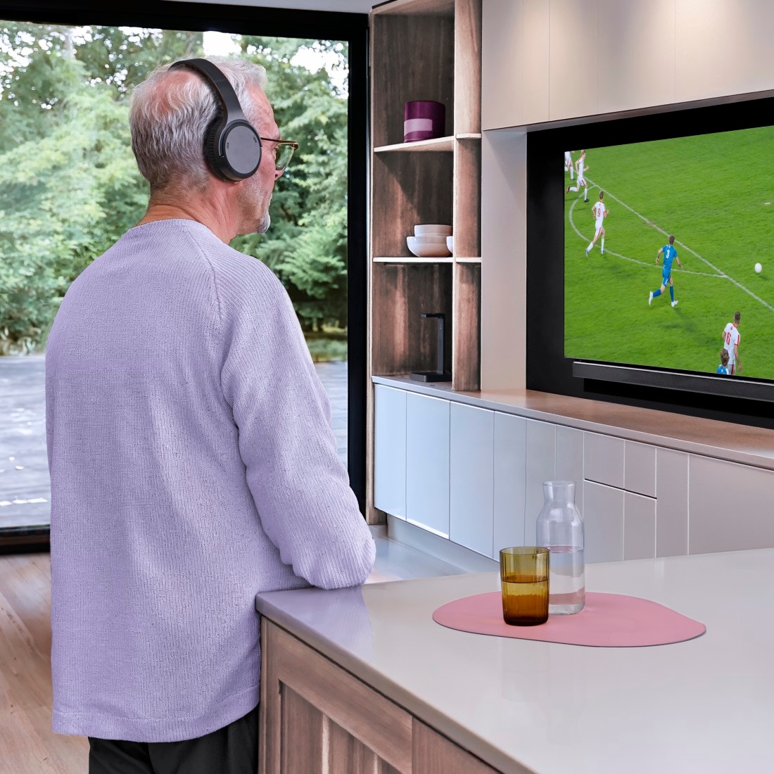 Hama Funk-Kopfhörer »TV-Kopfhörer (kabellos, 2,4-GHz-Verbindung, 16 h Akku, Voice-Mode)« Bluetooth