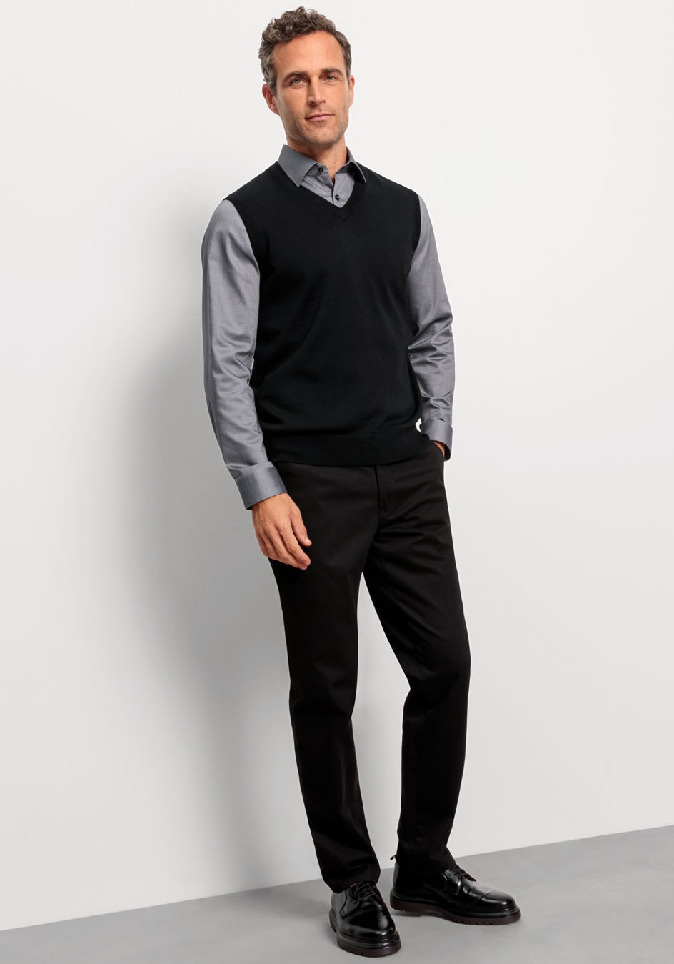 OLYMP Businesshemd »No. Six super slim«, mit feiner Faux-Uni-Struktur