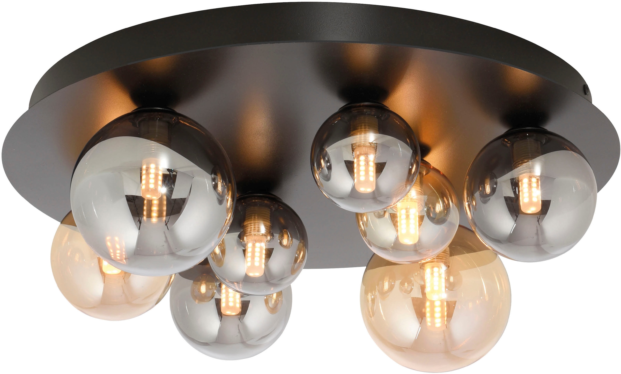 Paul Neuhaus LED Deckenleuchte »POPSICLE« G9 1 Stk. Warmweiß Rauch und Ambergläser in vers. Größen