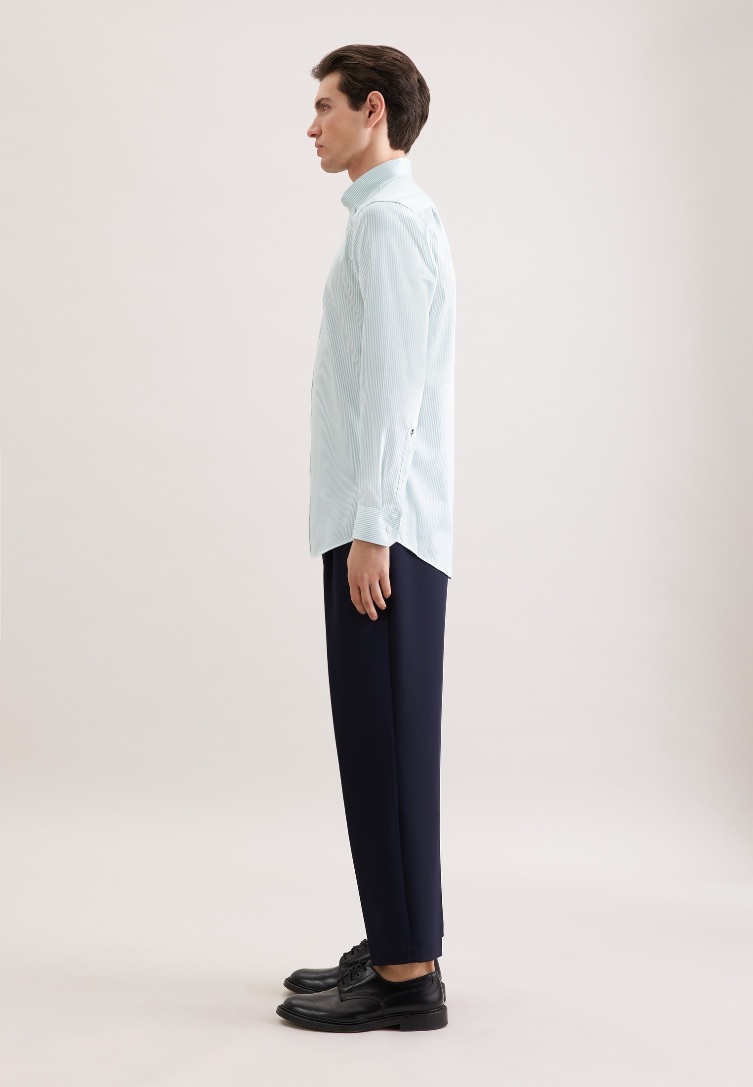 seidensticker Businesshemd »Schwarze Rose« Regular 1/1 Button-Down-Kragen Gestreift