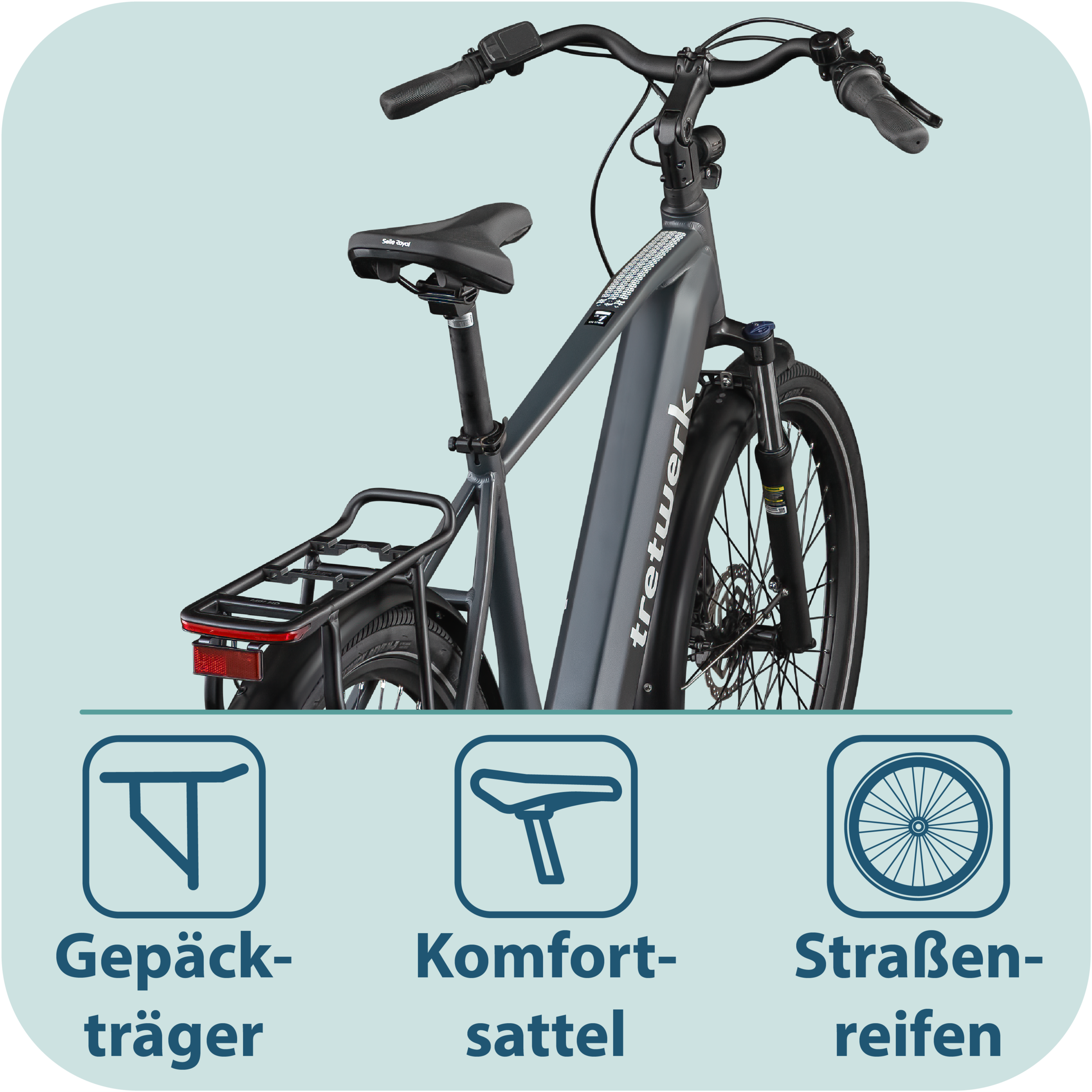 Tretwerk »Amber Nexus« 7 Gang Nabenschaltung Mittelmotor 250 W