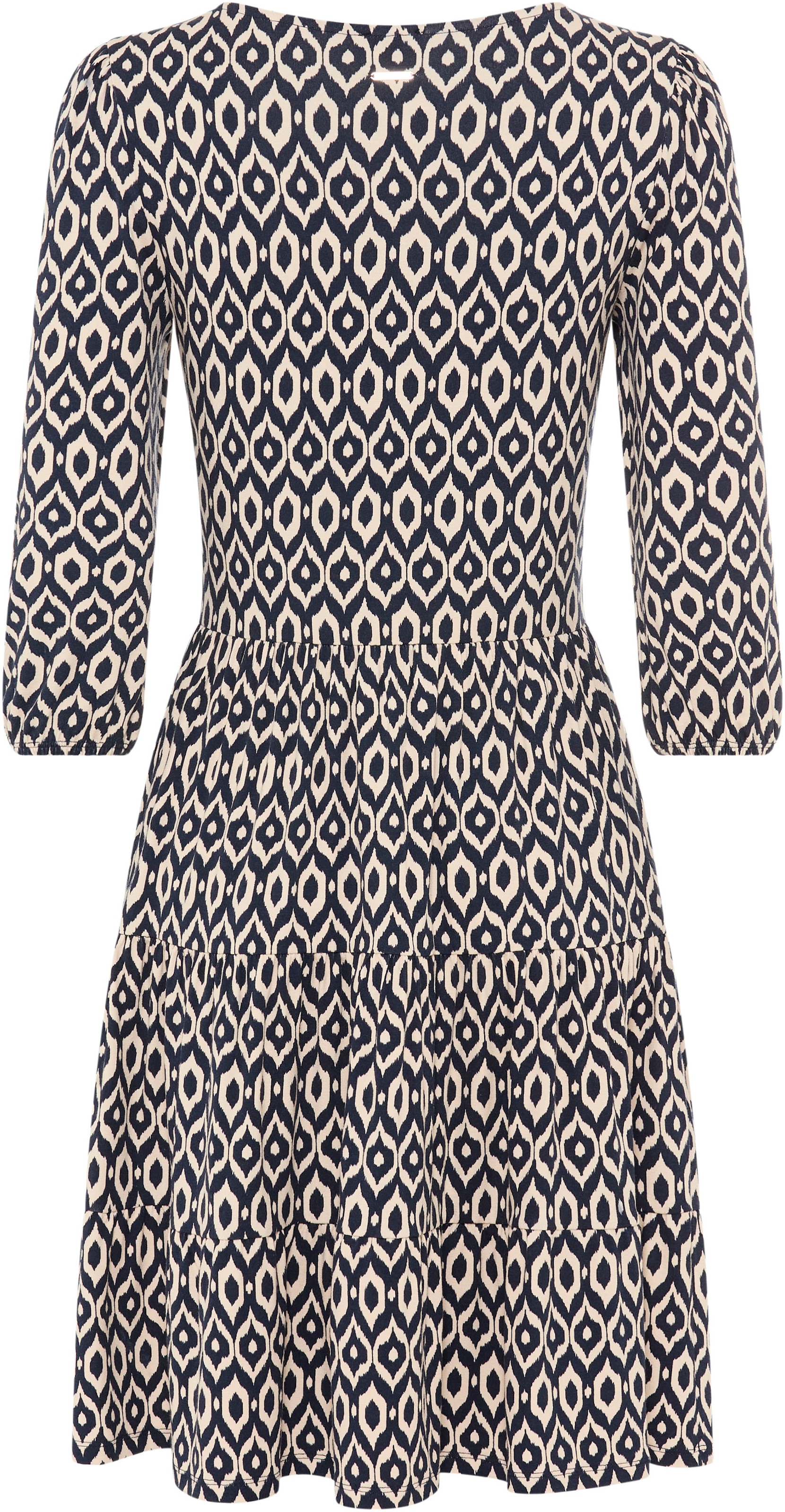 Laura Scott Jerseykleid femininer Stil, taillierte Passform, mit Volant am Kleidersaum