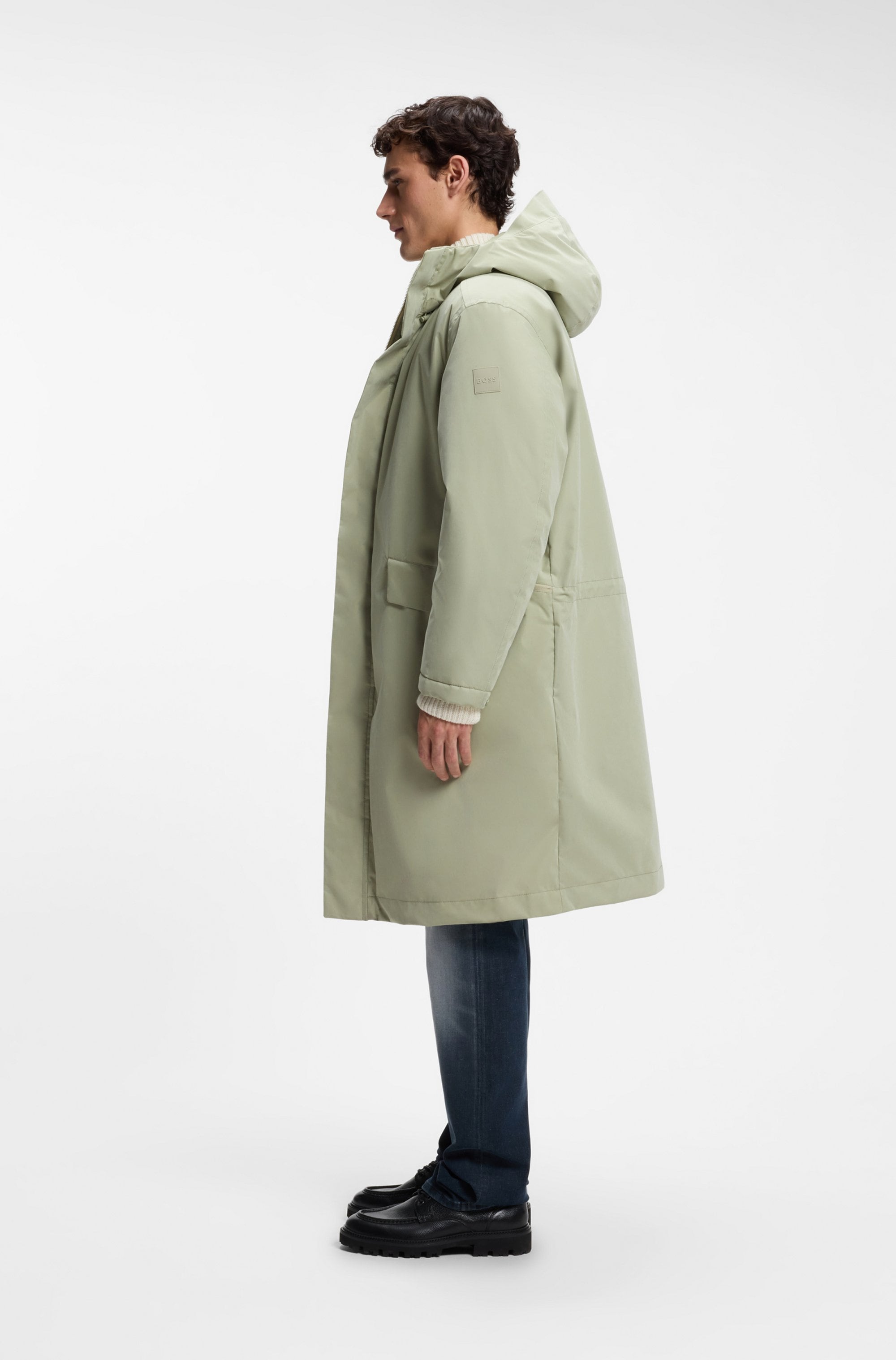 BOSS ORANGE Parka »Omod« mit Kapuze mit funktionalen Details, wattiert