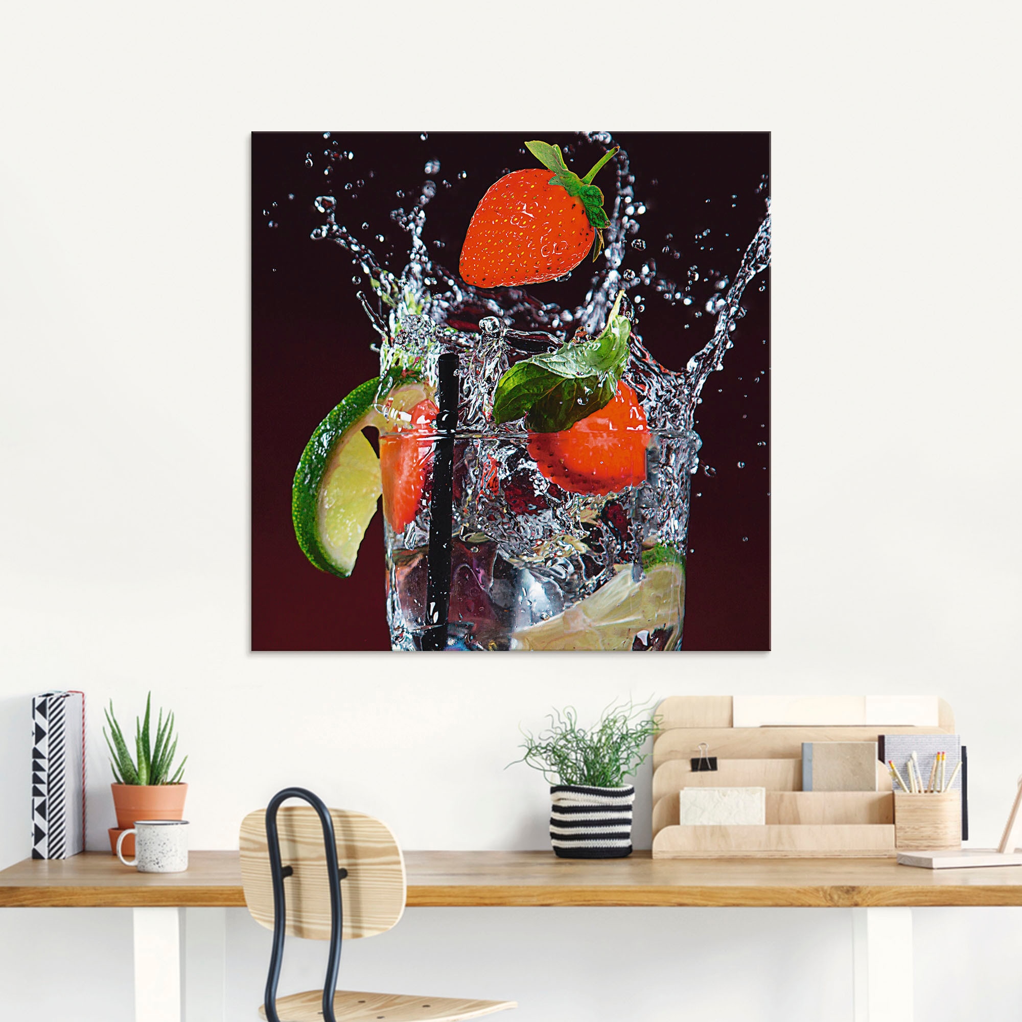Artland Glasbild »Frischer Fruchtcocktail I«, Getränke, (1 St.), in verschiedenen Größen