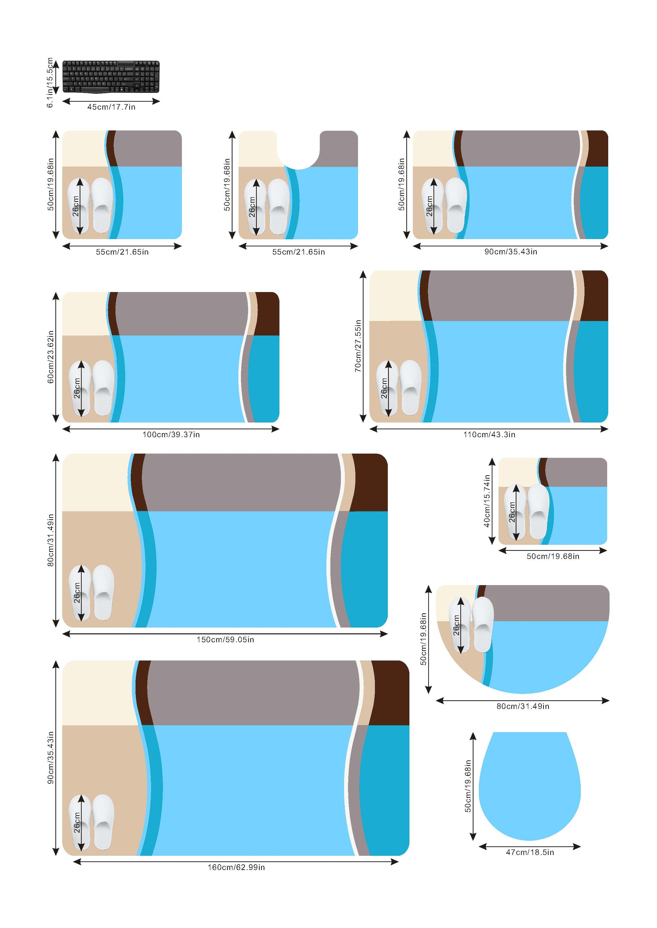 my home Badematte »Belio«, rutschhemmend beschichtet, fußbodenheizungsgeeignet-schnell trocknend-strapazierfähig, Badematte, Badteppich, Badematten auch als 2 tlg. Set erhältlich, bunt