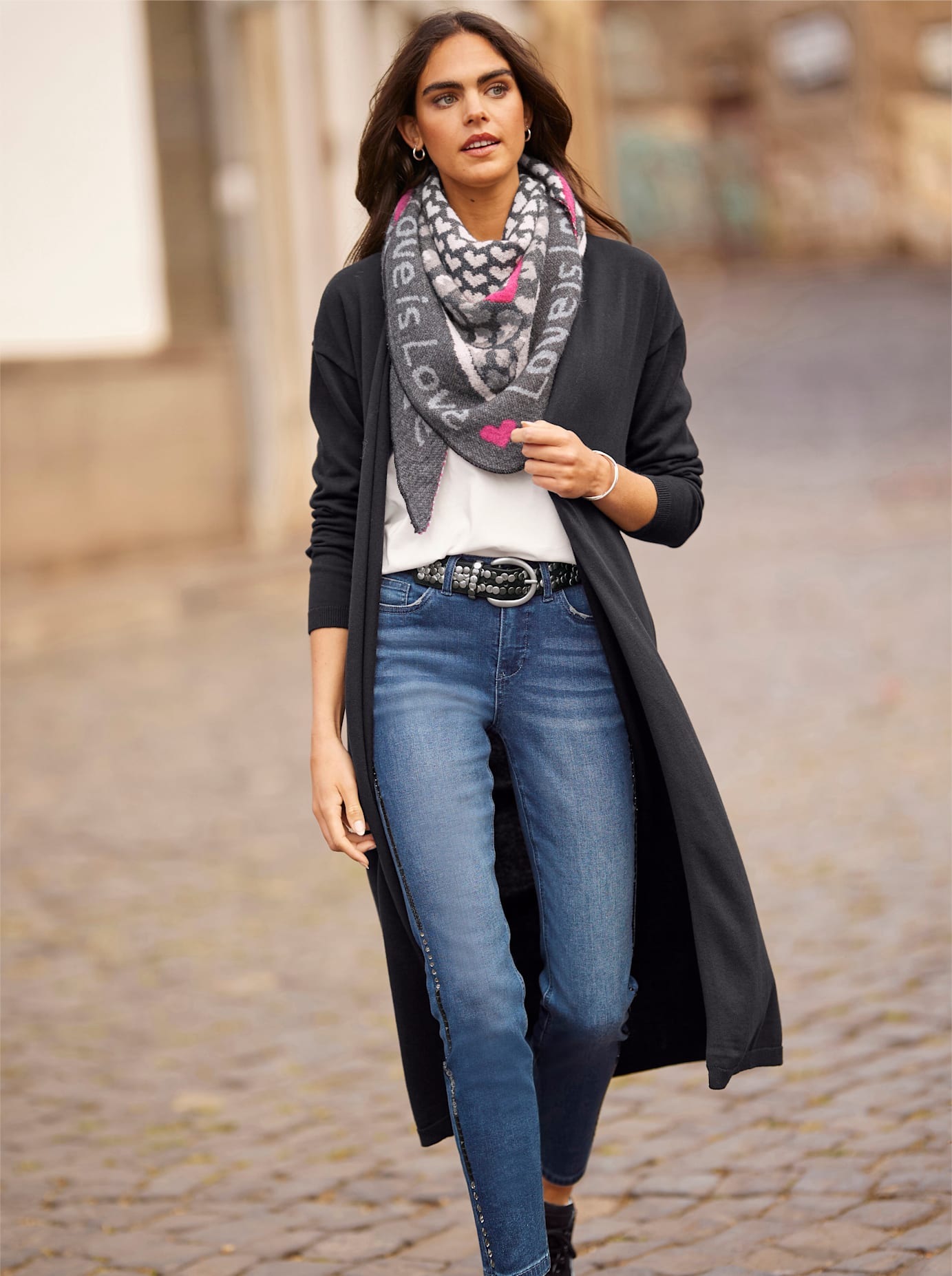 Heine Damen Strickjacke in schwarz, Größe 40