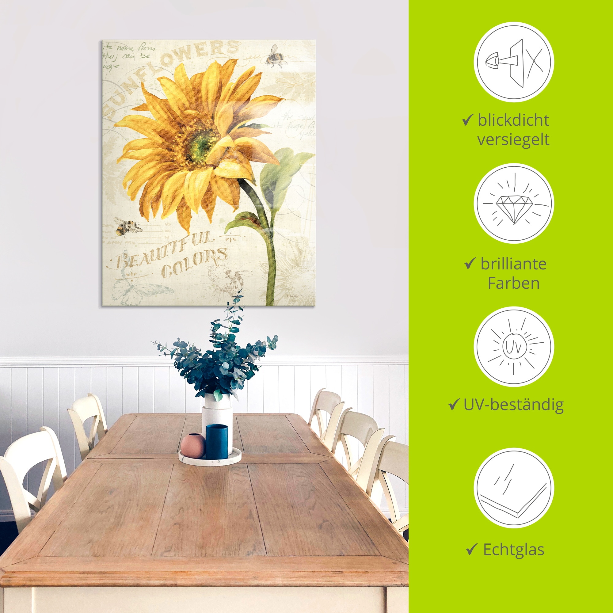 Artland Glasbild »Under the Sun II« 1 Stk. tlg. in verschiedenen Größen