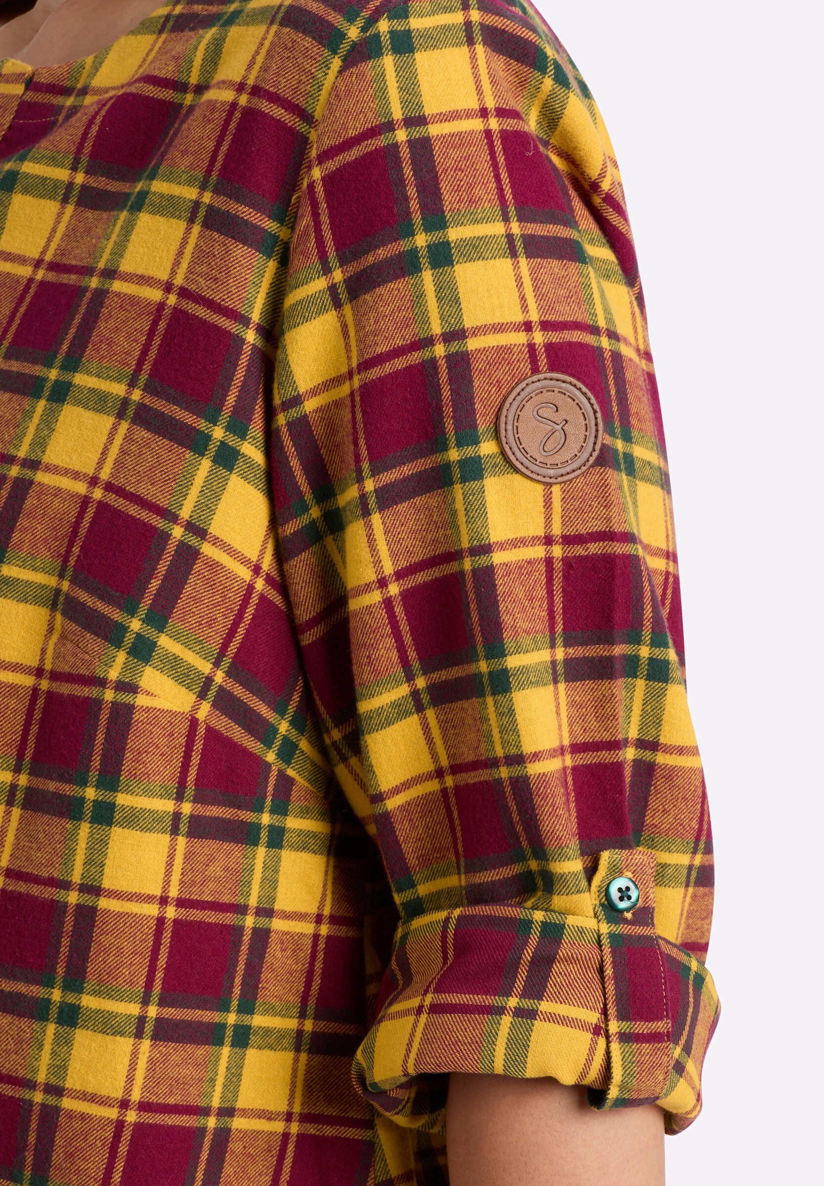Sheego Longbluse »Tunika Tunika mit Karo-Muster«