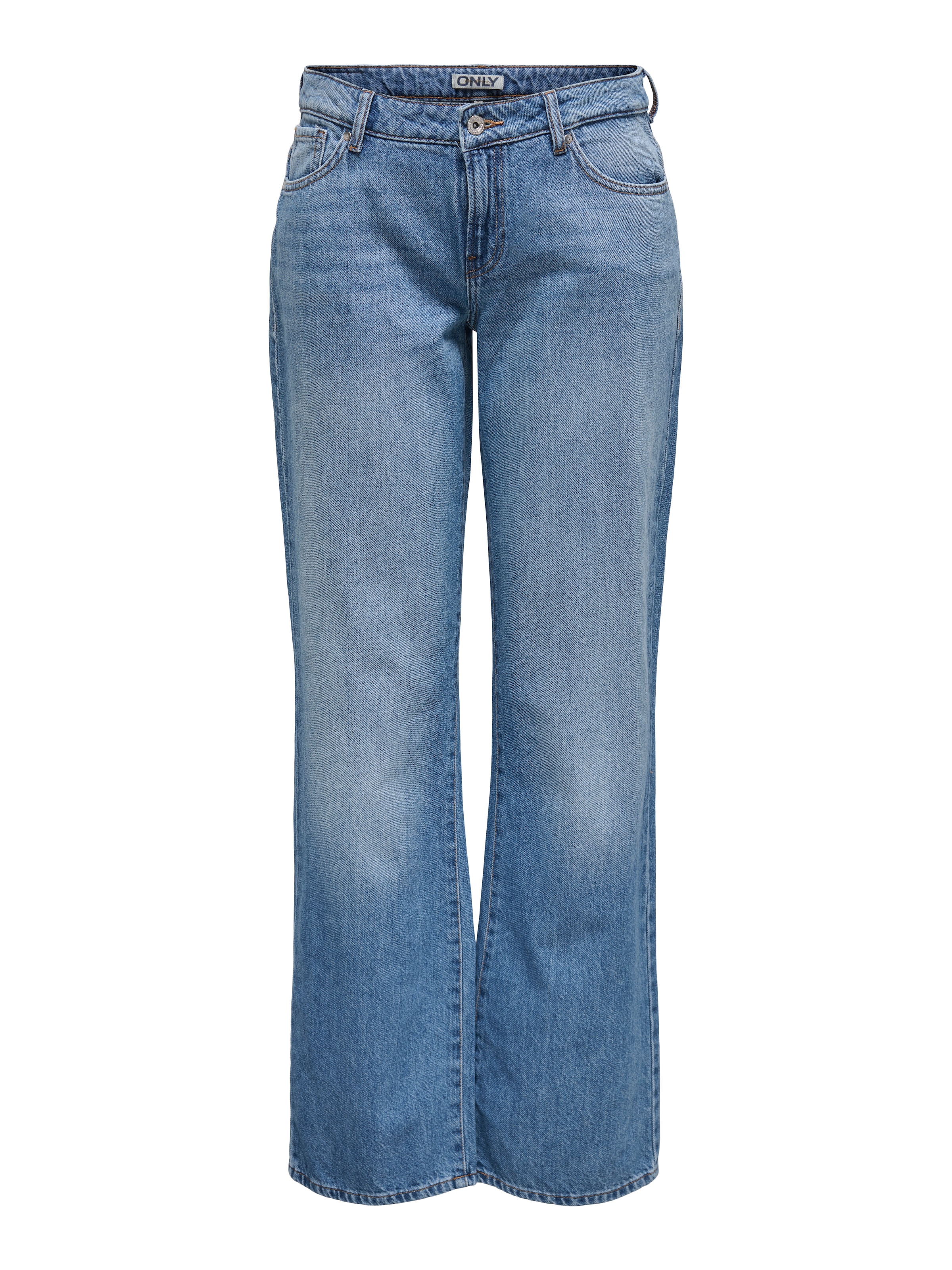 ONLY Low-rise-Jeans »ONLBRITNEY LOW STRAIGHT DNM AZG OS« Mittlere Waschung für einen gewaschenen und getragenen Denim-Look