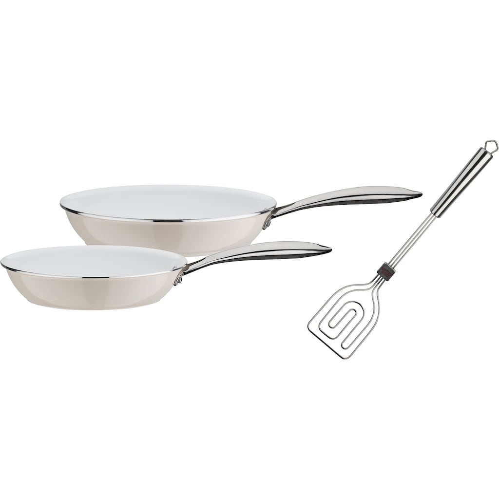 GSW Pfannen-Set »CERAMICA color«, Aluminium, (Set, 3 tlg., 1x Bratpfanne Ø 24 cm, 1x Bratpfanne Ø 28 cm)