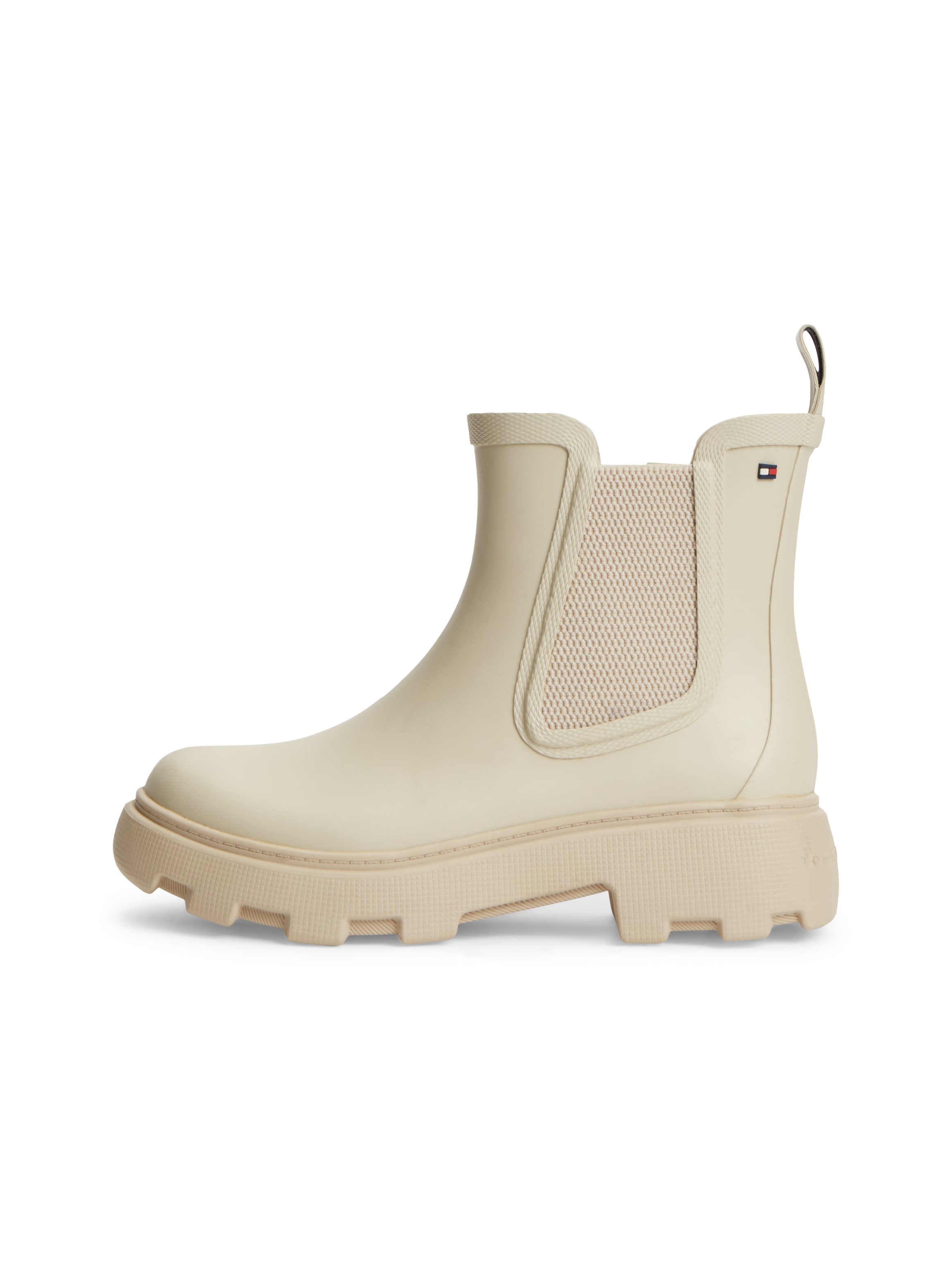Tommy Hilfiger Chelseaboots »RUBBER FLAG CLEATED RAINBOOT«  Stiefelette, Rainboots mit beidseitigem Stretcheinsatz