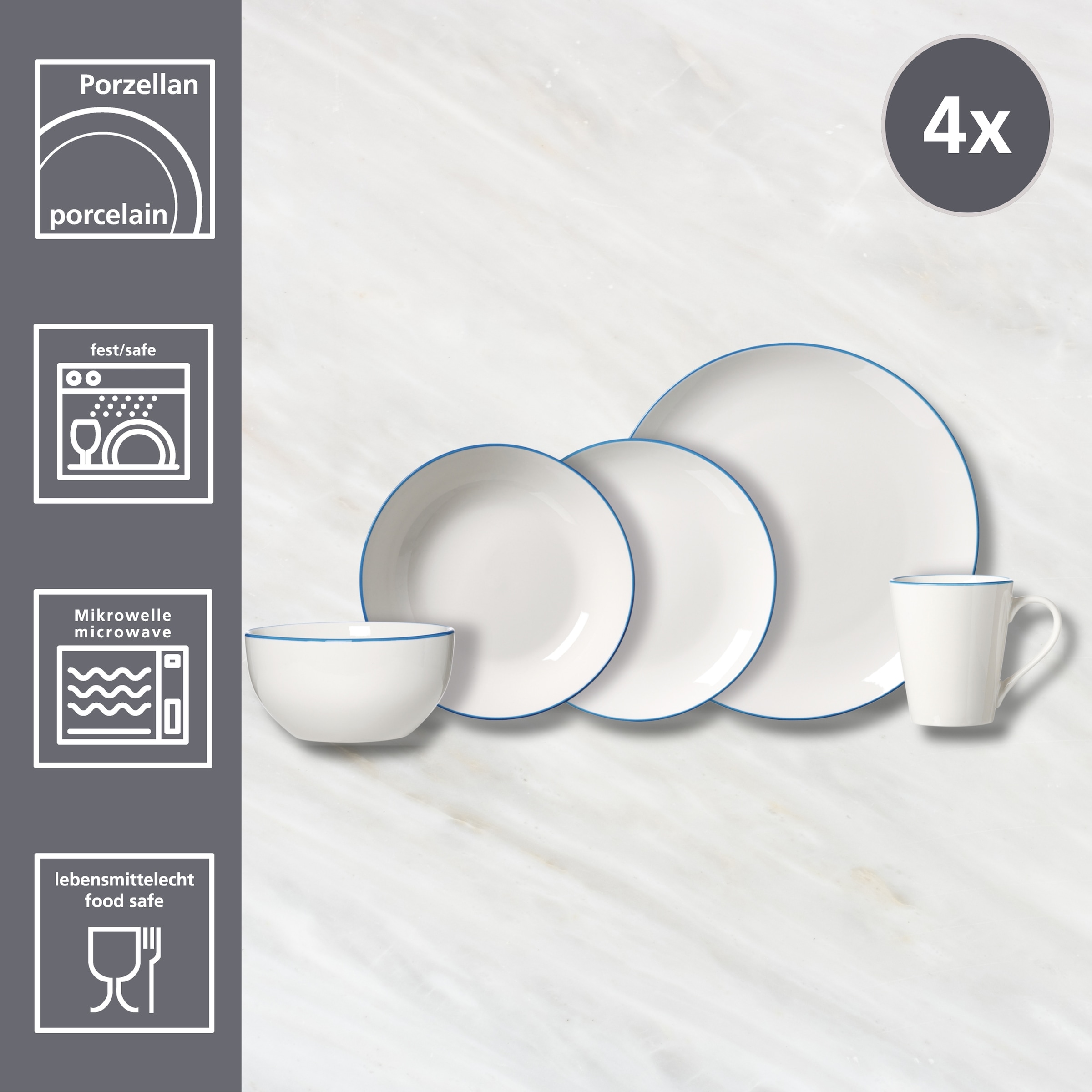 Ritzenhoff & Breker Kombiservice »Adela« aus Porzellan für 4 Personen