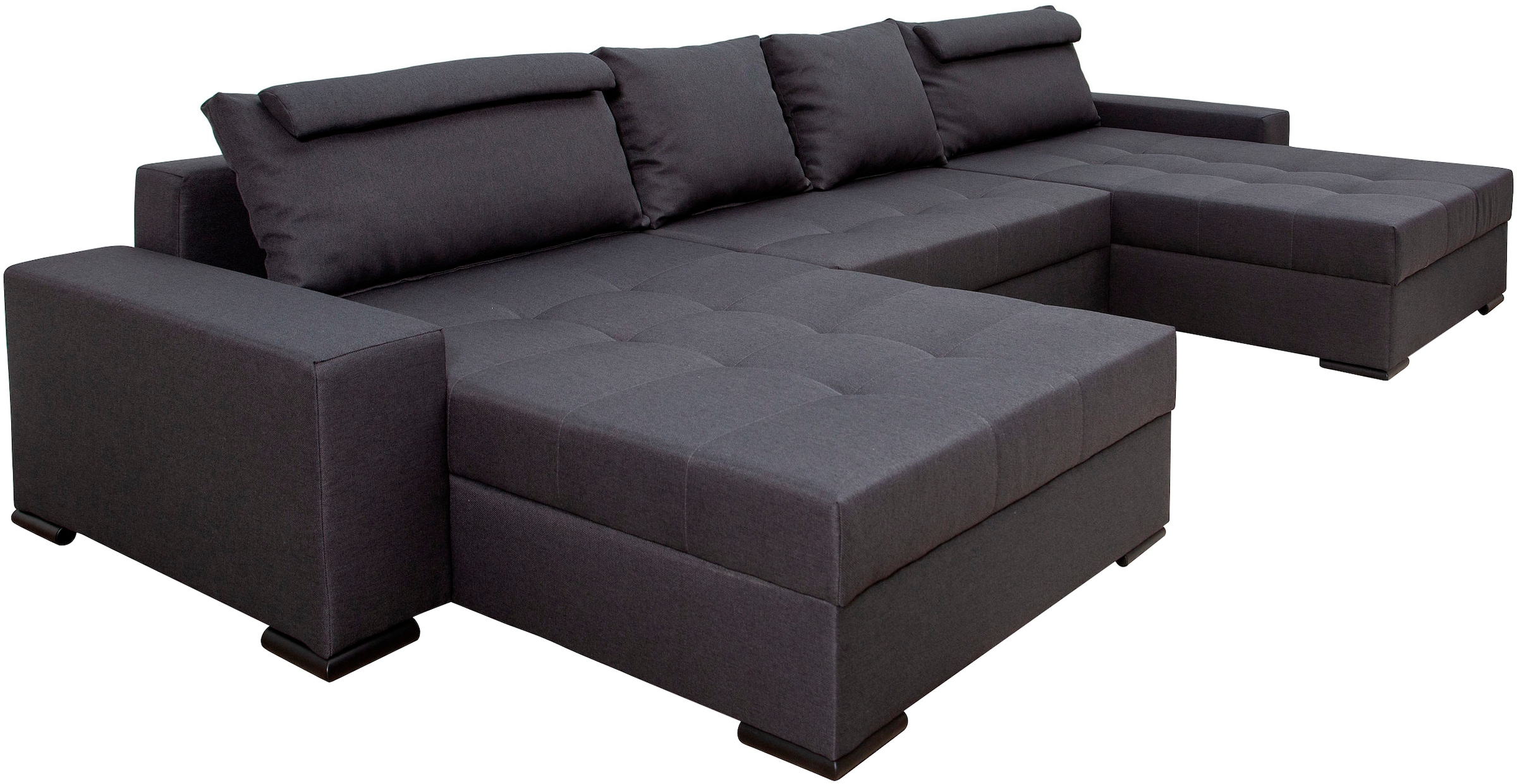 COLLECTION AB Wohnlandschaft »XXXL-Josy Relax U-Form Breite 352 cm, mit 2 gleich großen Recamieren«, inkl. Bettfunktion, Bettkasten, mit 4 Rückenkissen in zwei Größen