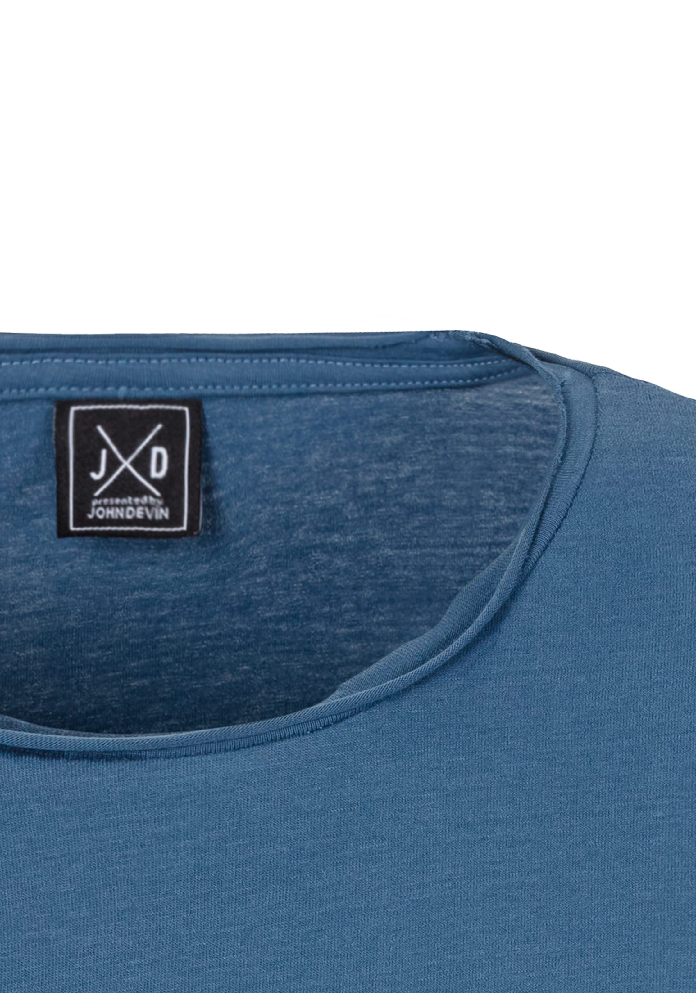 John Devin T-Shirt, (Packung, 2), Relaxed Fit, Kurzarm, Freizeitshirt mit Rundhals aus reiner Baumwolle