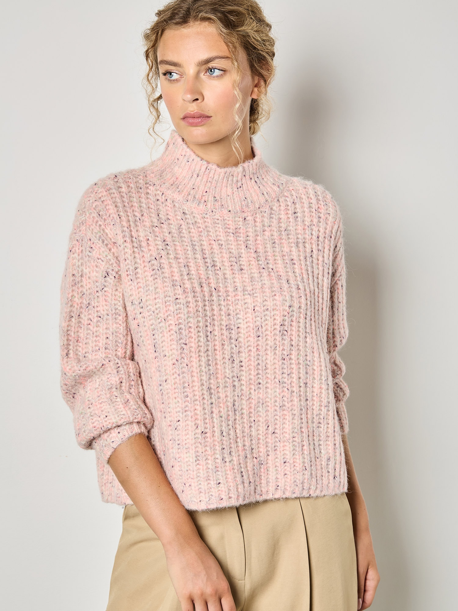 Apricot Stehkragenpullover »Pullover« in Rippstrick