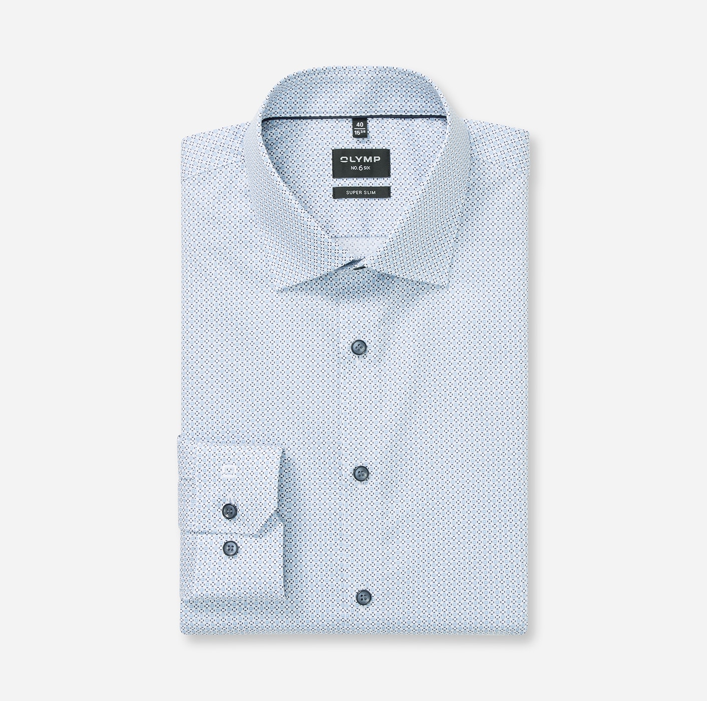 OLYMP Langarmhemd »No 6« Businesshemd, super slim, New York Kentkragen