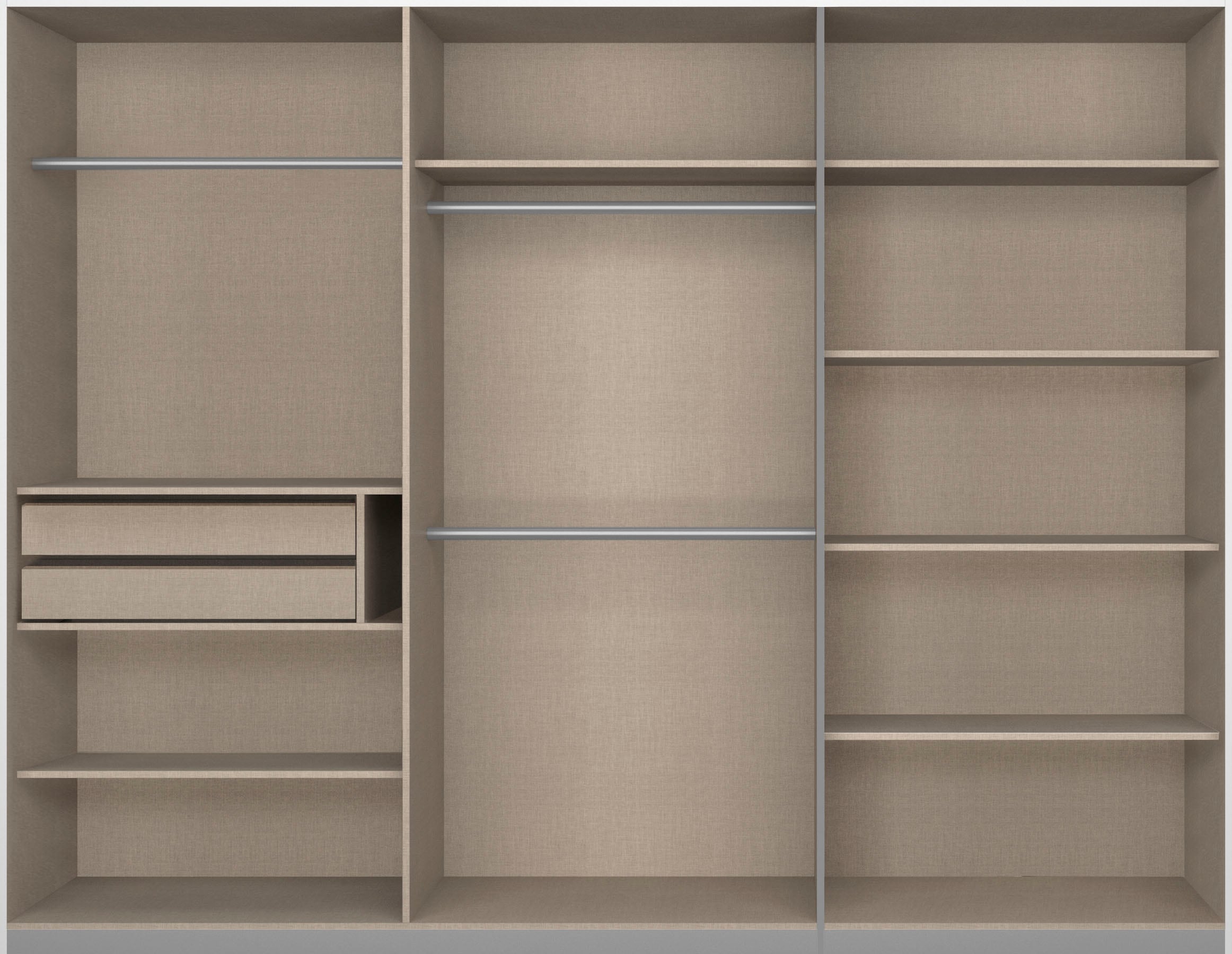 rauch Schwebetürenschrank »Kleiderschrank Schrank Garderobe Wäscheschrank BESTSELLER KEPAN«, inkl. Schubladen-Einsatz und extra Einlegeböden MADE IN GERMANY