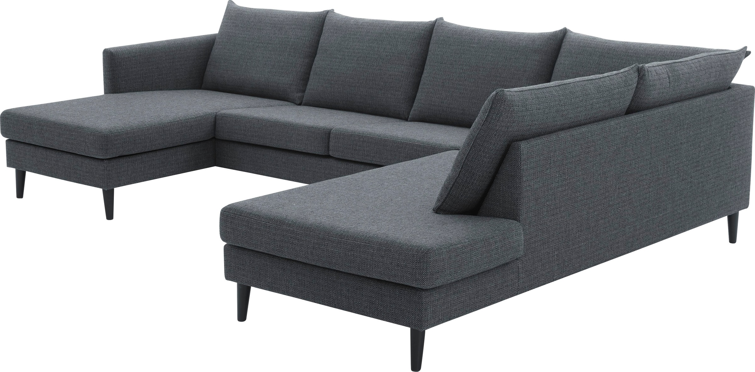 ATLANTIC home collection Wohnlandschaft »Rekvik U-Form«, mit Wellenunterfederung, mit Massivholzfüßen