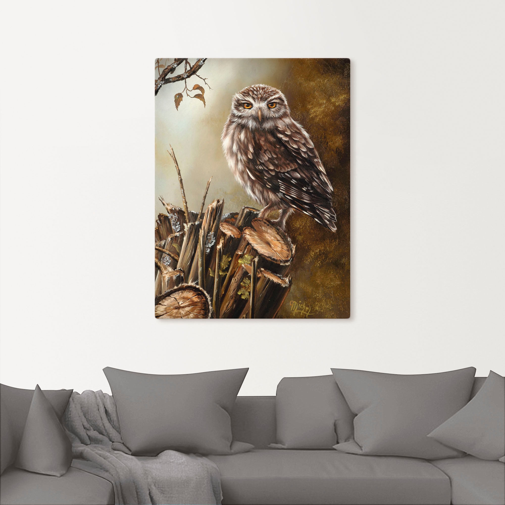 Artland Wandbild »Eule«, Vögel, (1 St.), als Leinwandbild, Poster in verschied. Größen