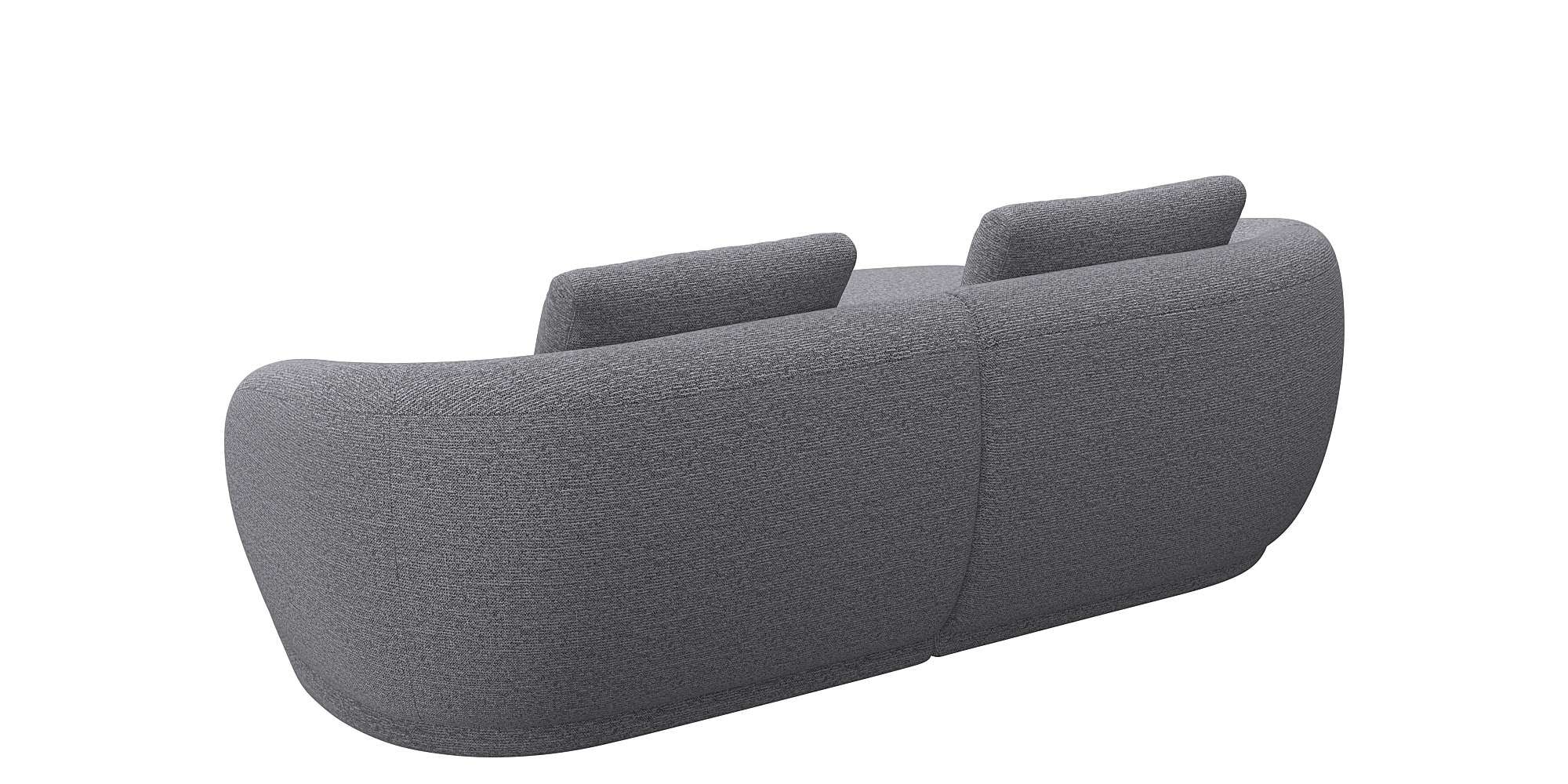 FLEXLUX Wohnlandschaft »Torino, rund, L-Form, Sofa-Ecke mit Recamiere, Longchair-Sofa« Modernes, organisches Sofa-Design, Kaltschaum, Wellenunterfederung