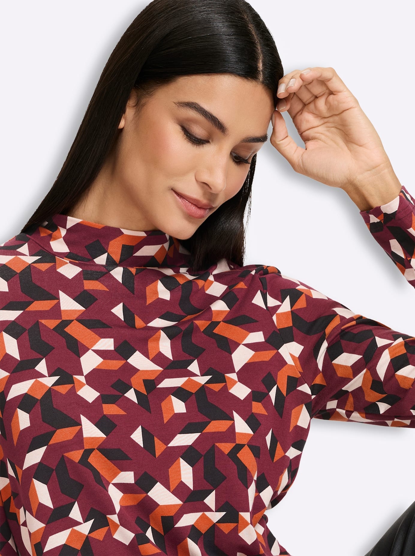 heine Langarmshirt »Stehkragen-Shirt« 1