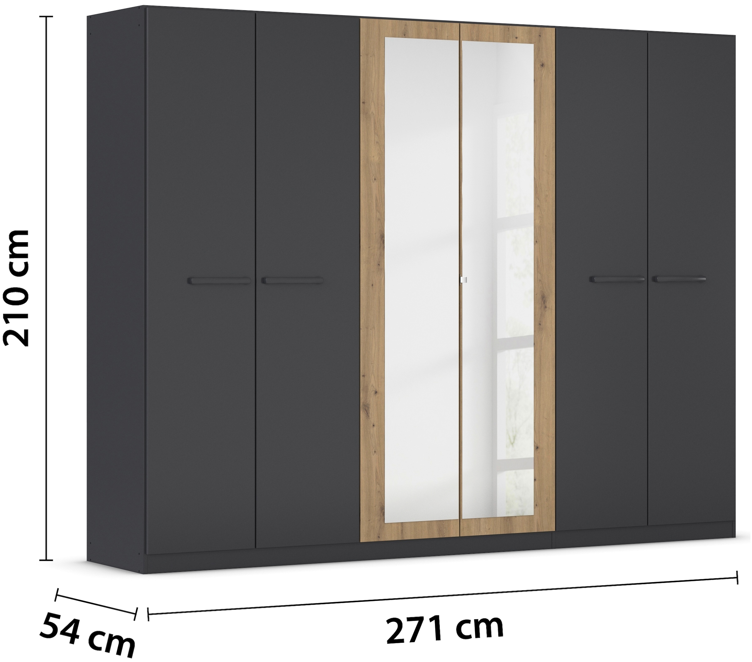 rauch Drehtürenschrank »Kleiderschrank Schrank Garderobe Garderobenschrank Stauraumwunder MODI«, optional mit Spiegel MADE IN GERMANY