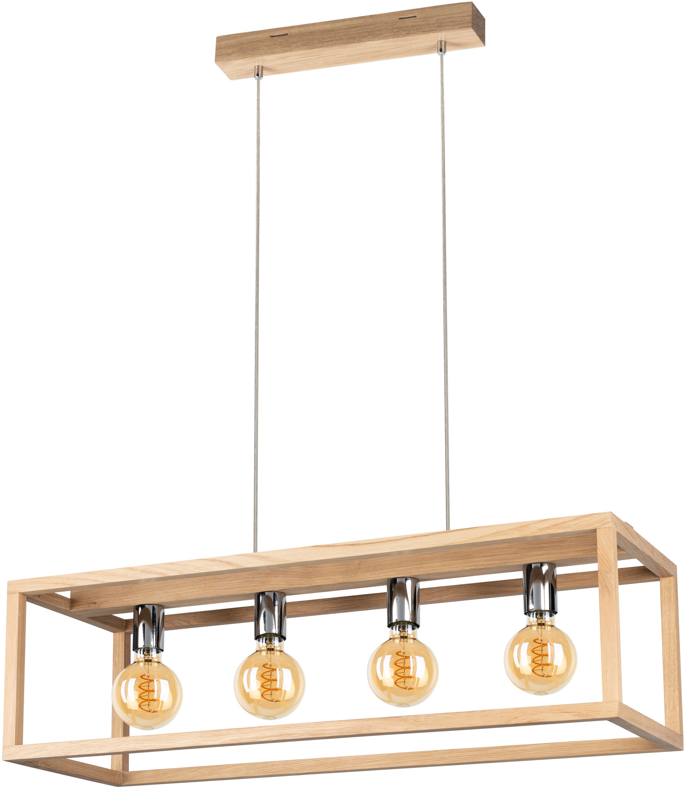 SPOT Light Pendelleuchte »KAGO«, E27, Hängeleuchte, Naturprodukt aus Eichenholz, Nachhaltig mit FSC®-Zertifikat, passende LM E27, Made in EU