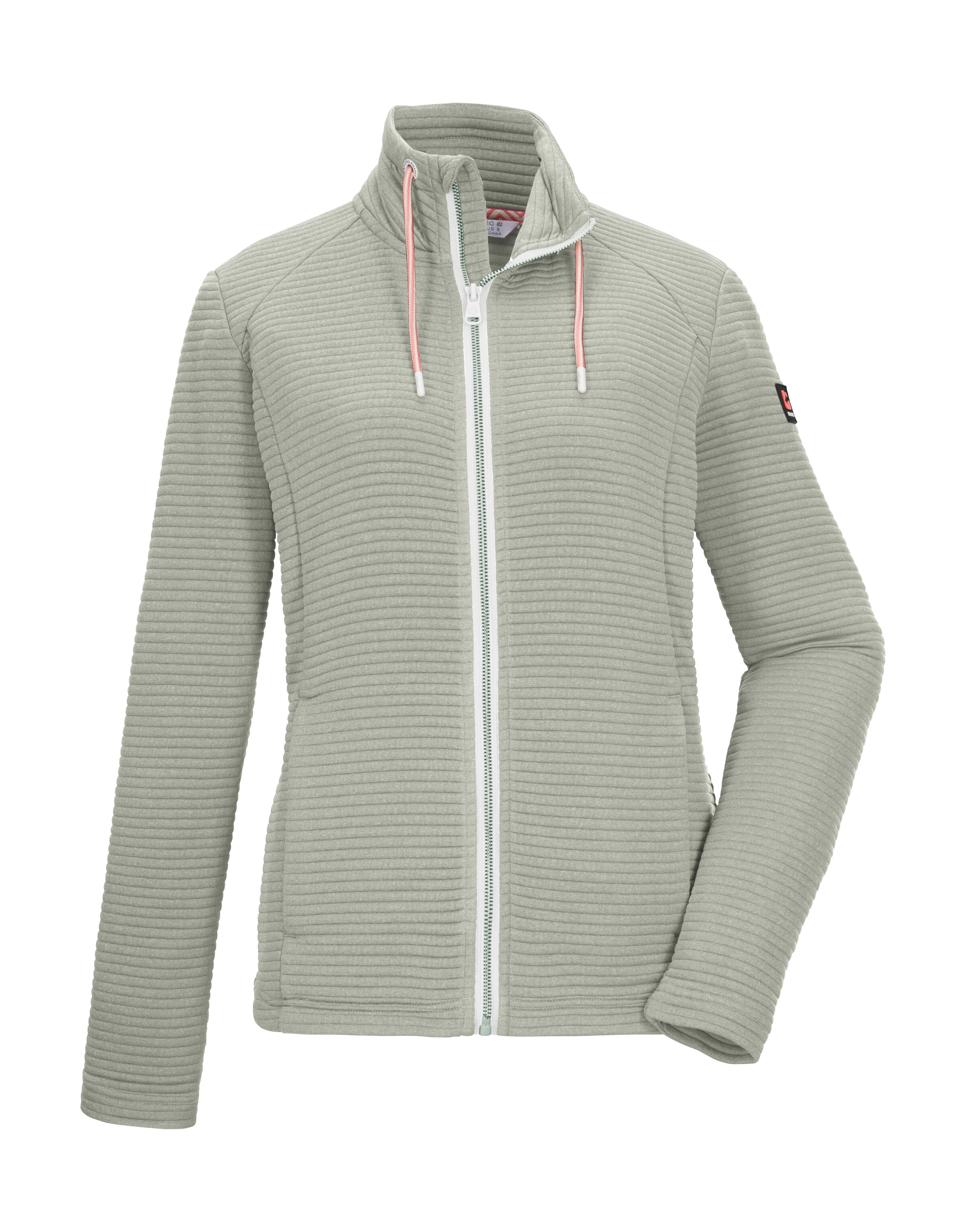 Killtec Strickjacke »KOS 12 WMN FLX JCKT« Elastische Damenjacke, gestreift, mit Kinnschutz und Taschen