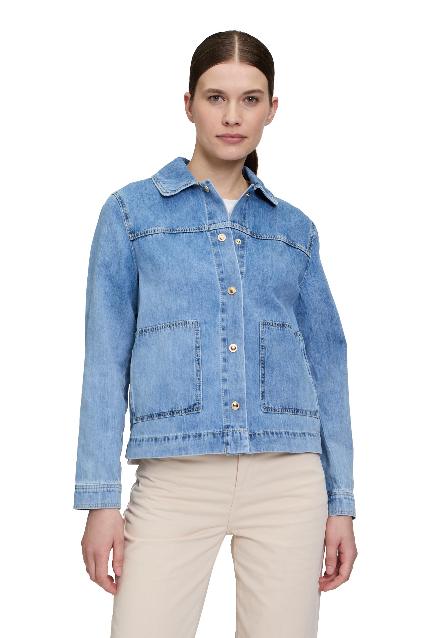 Cartoon Jeansblazer »Jeansjacke mit aufgesetzten Taschen«