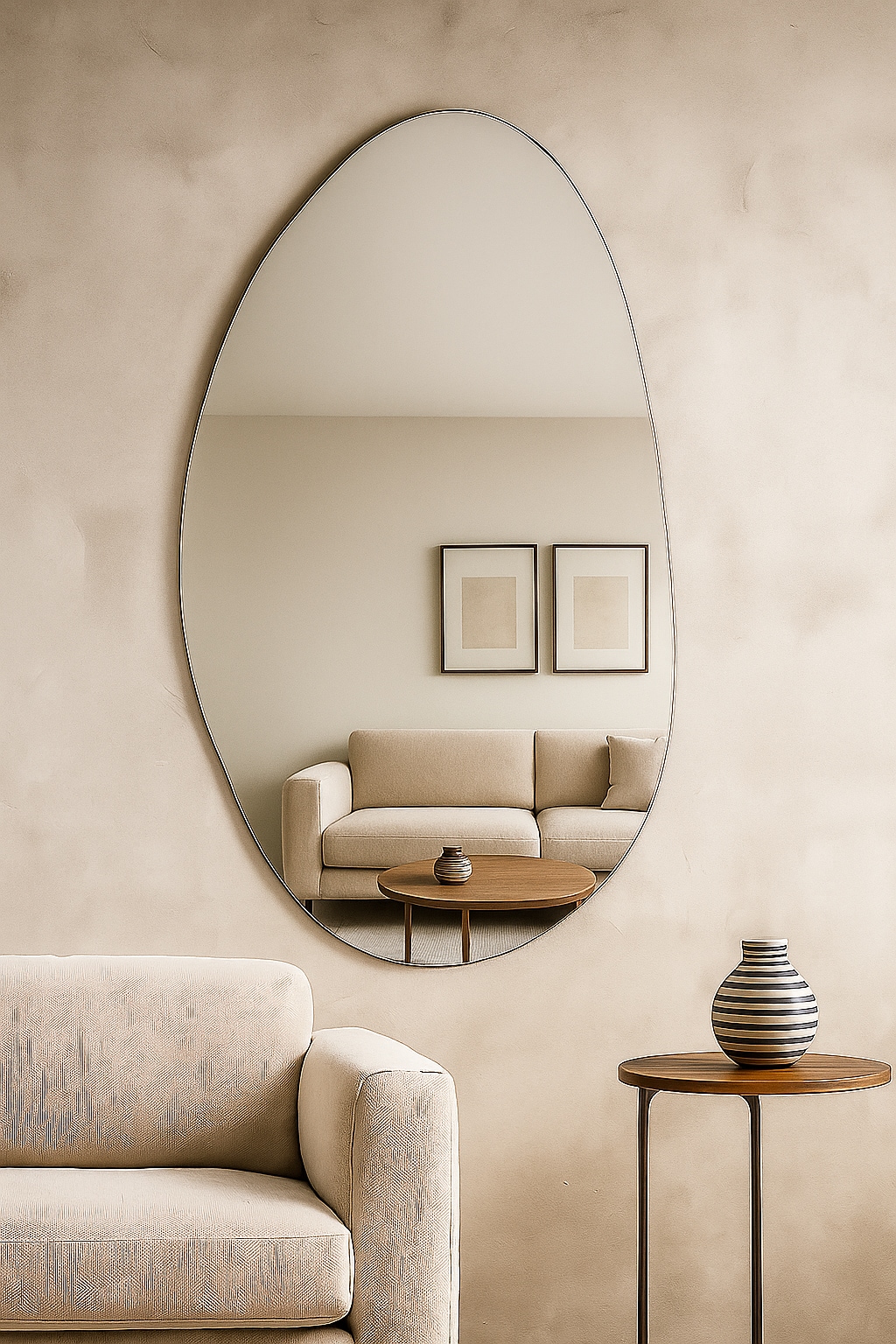 s.Oliver Wandspiegel »Lucee« ovalförmig, ca. 88,5x59cm, mattierter dezenter Rahmen