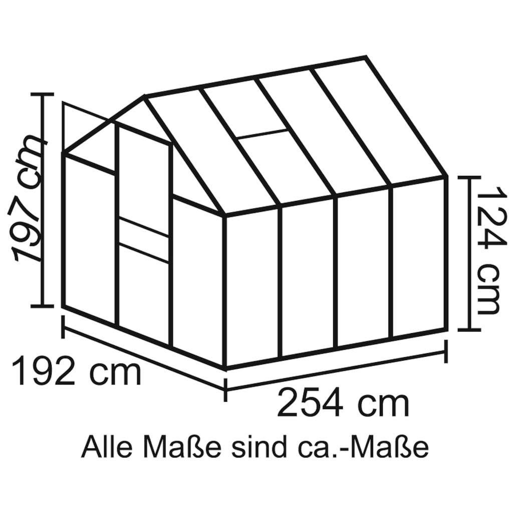 Vitavia Gewächshaus »Venus 5000«, (Set, mit Fundamentrahmen)
