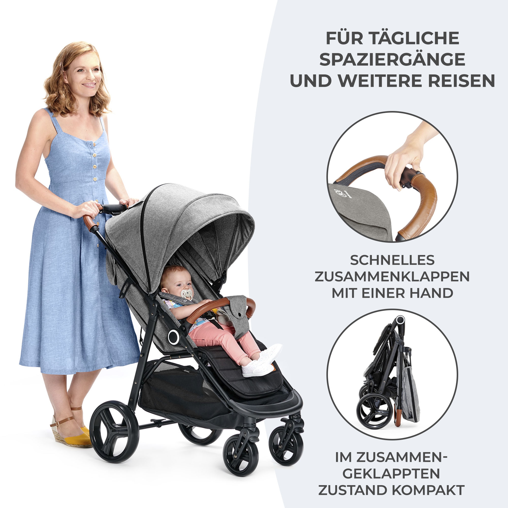 Kinderkraft Kinder-Buggy »GRANDE PLUS«, 22 kg
