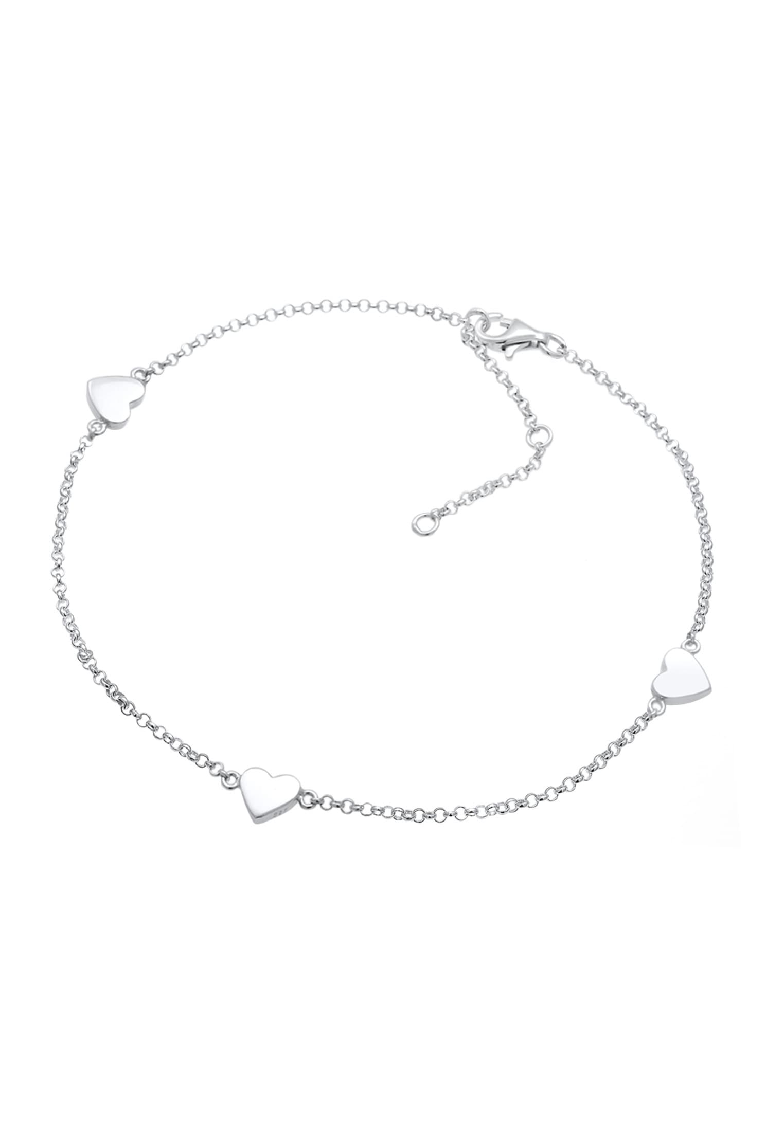 Nenalina Fußkette »Fußschmuck Herzen Verspielt Strand Sommer Trend 925 Silber«