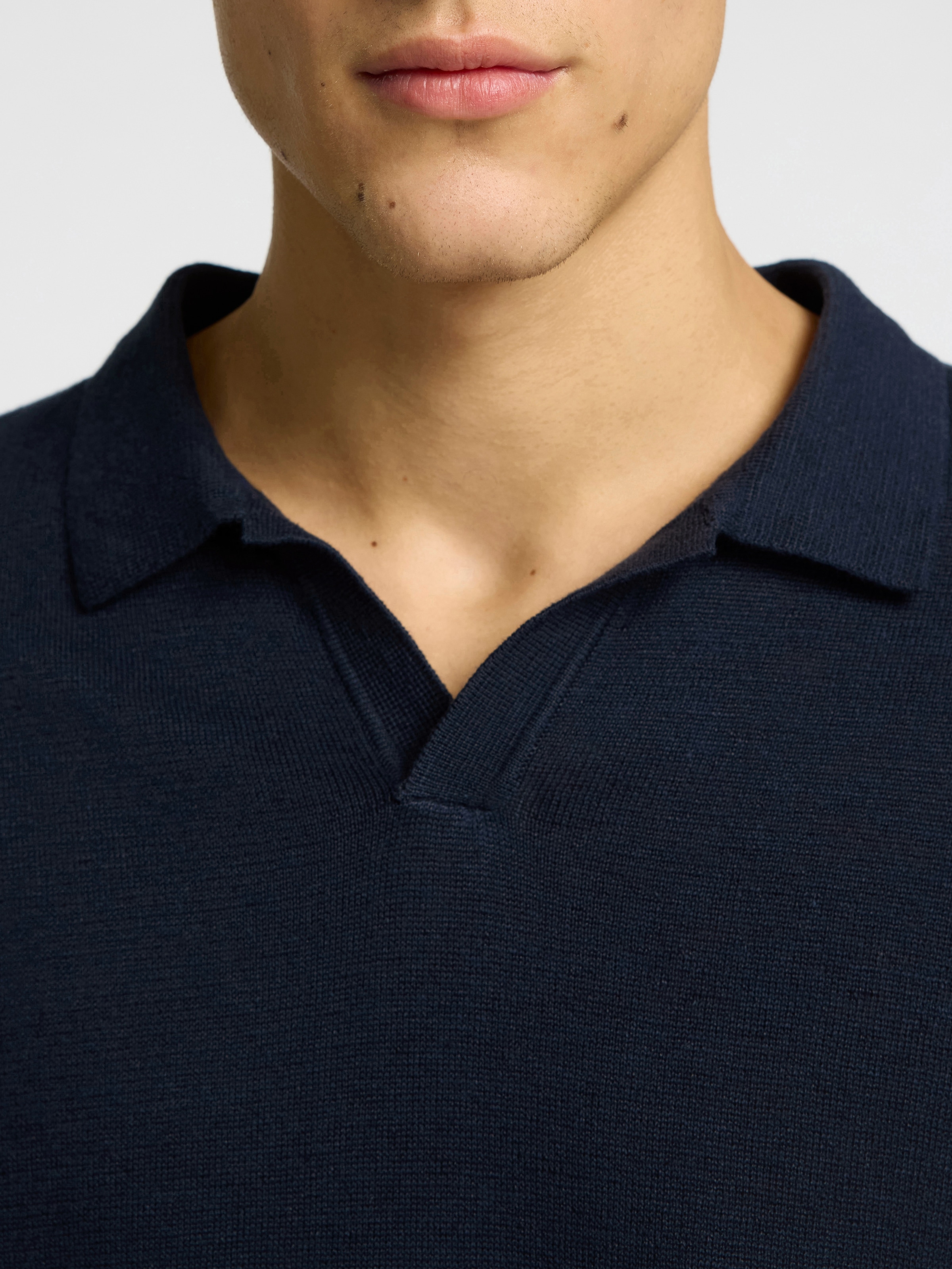 SELECTED HOMME Poloshirt »SLHMATTIS SS KNIT SUN OPEN POLO NOOS«