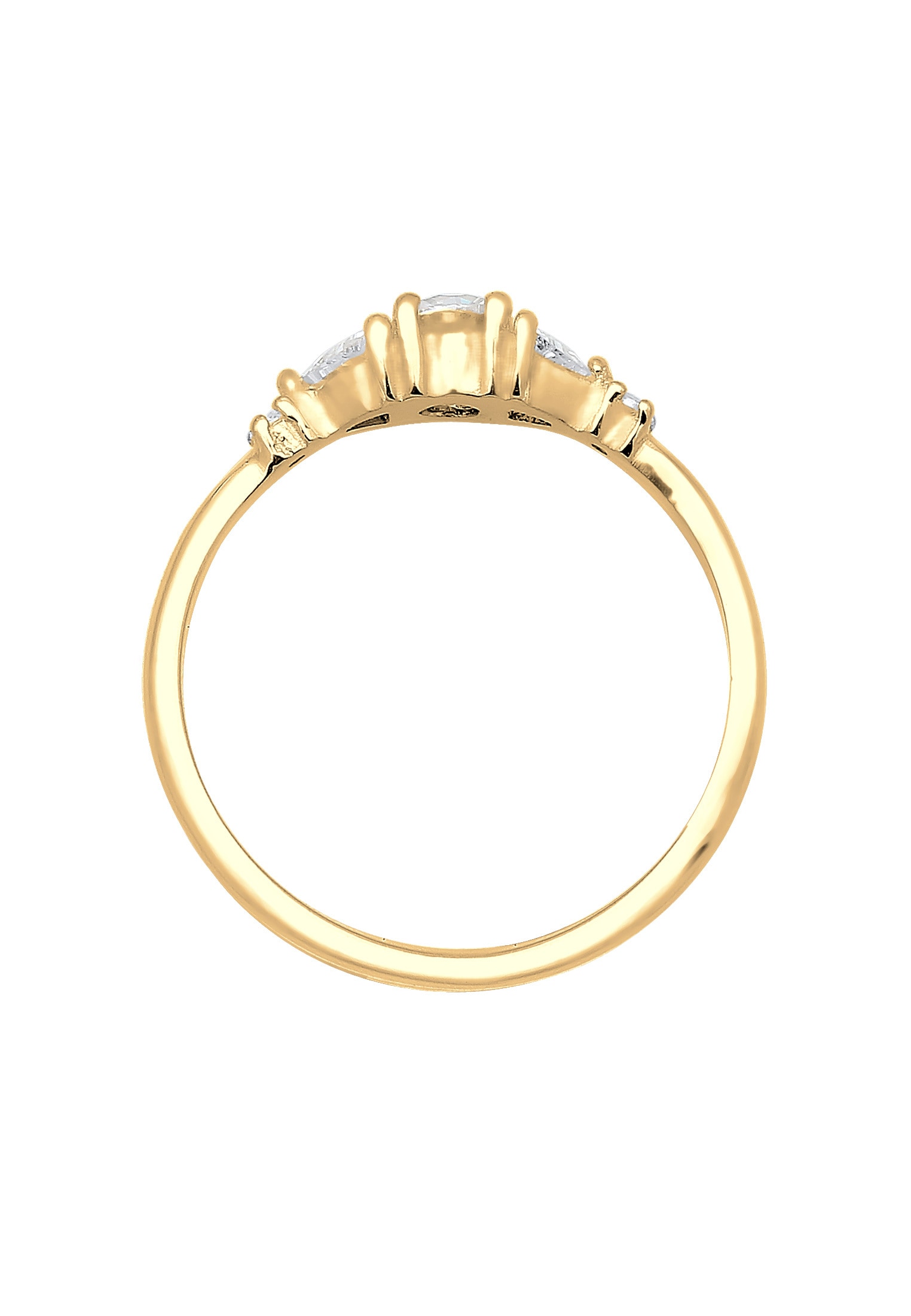 Elli Premium Verlobungsring »Ring Verlobung Zirkonia Dreieck Funkelnd 925 Silber«