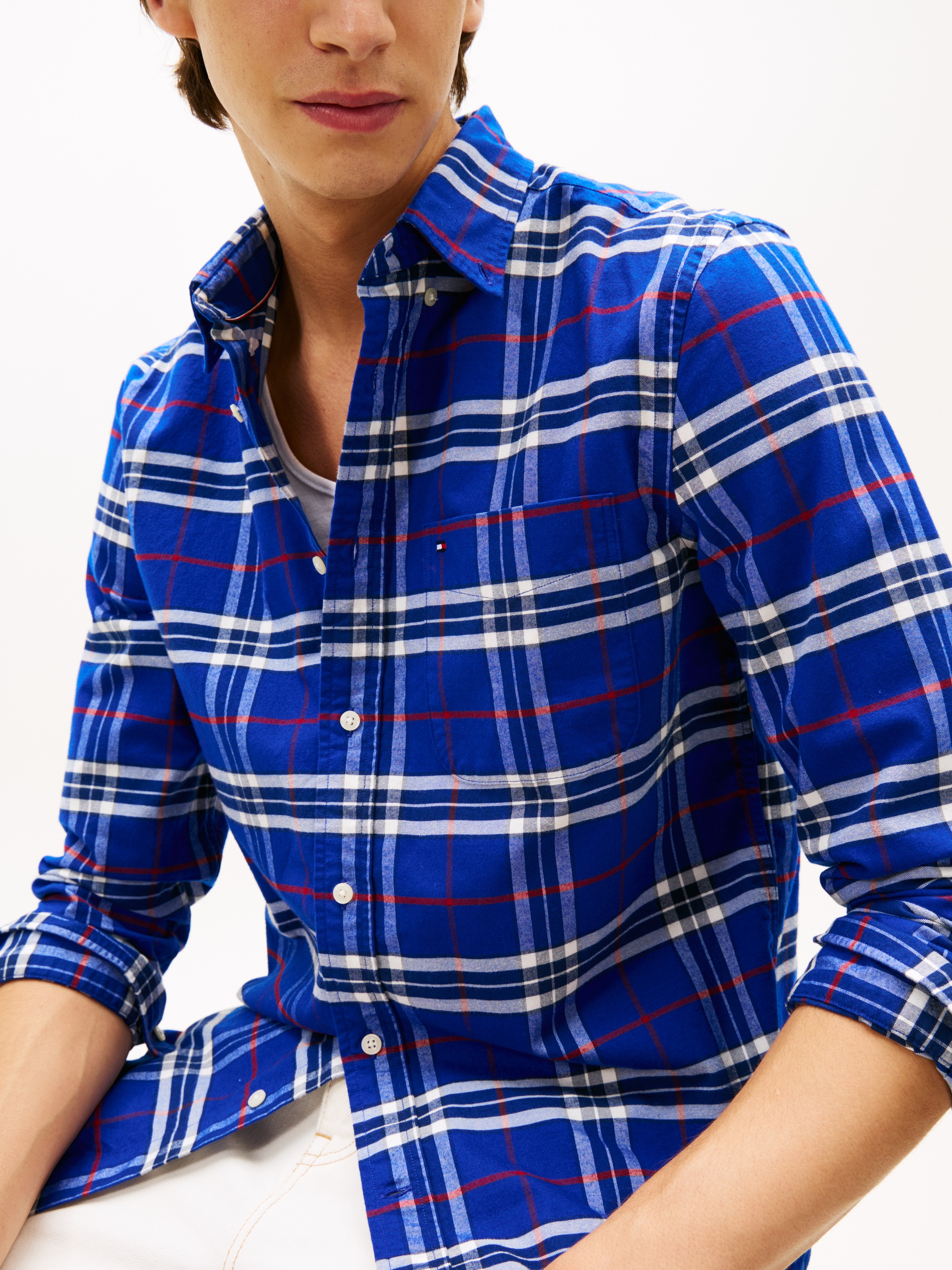 Tommy Hilfiger Langarmhemd »BRUSHED OXFORD CHECK« regular fit, kariert, Button-down-Kragen