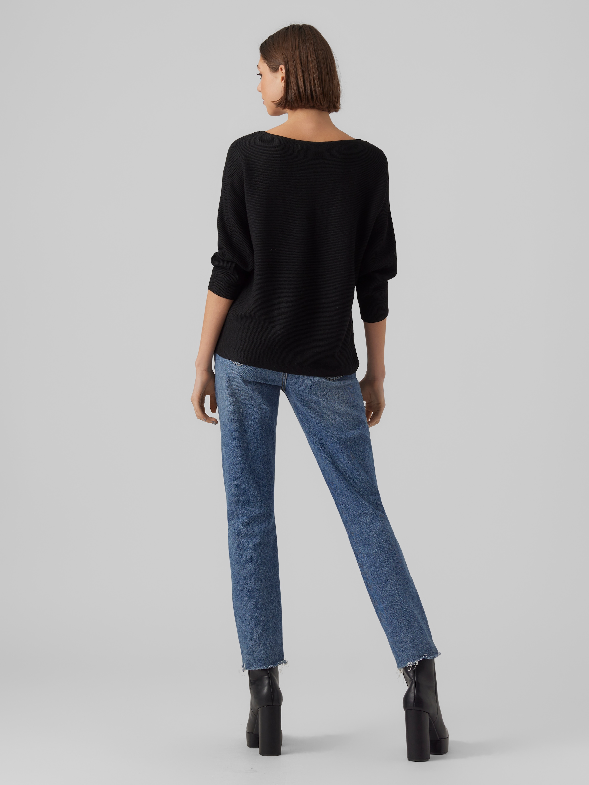 Vero Moda 3/4 Arm-Pullover »VMNORA 3/4 BOATNECK BLOUSE NOOS« mit Fledermausärmeln