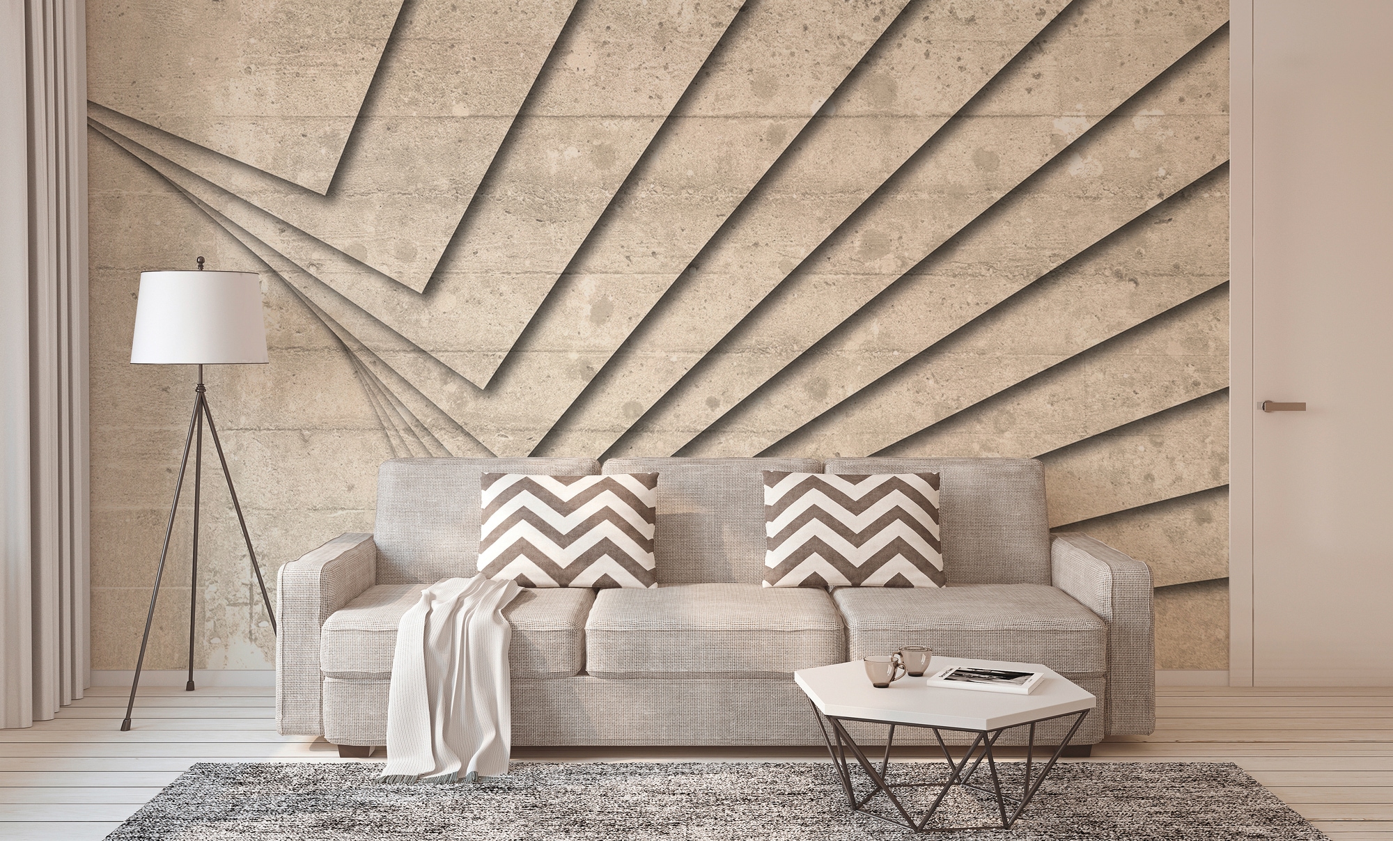 Architects Paper »Atelier 47 Concrete Art 2« Steinoptik glatt Vlies, Wand, Schräge, Decke