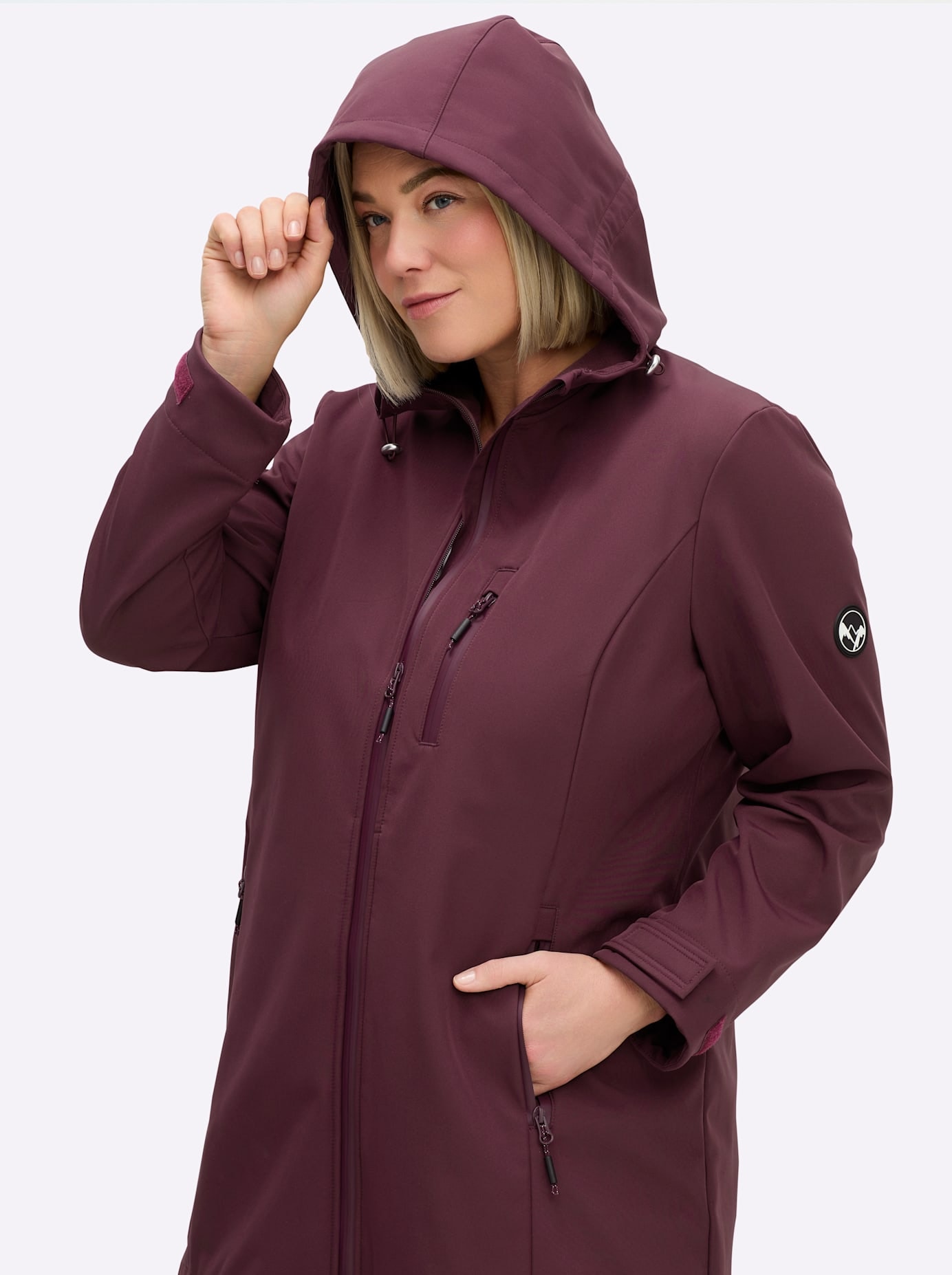 Sheego Softshelljacke mit Kapuze