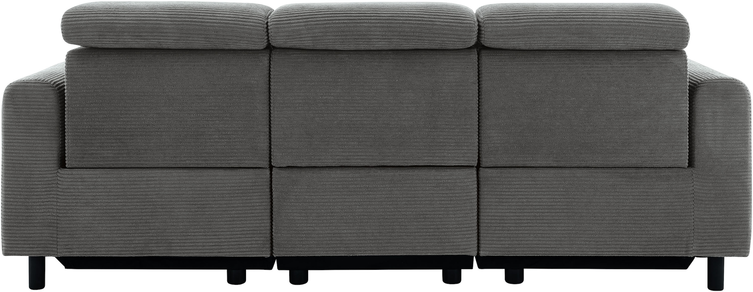 OTTO home 3-Sitzer »SKAANE Cord-Sofa, 229 cm, manuelle u. elektrische Relaxfunktion« Relax-Funktion in 2 Sitzen, Kopfteilverstellung, Federkernpolsterung