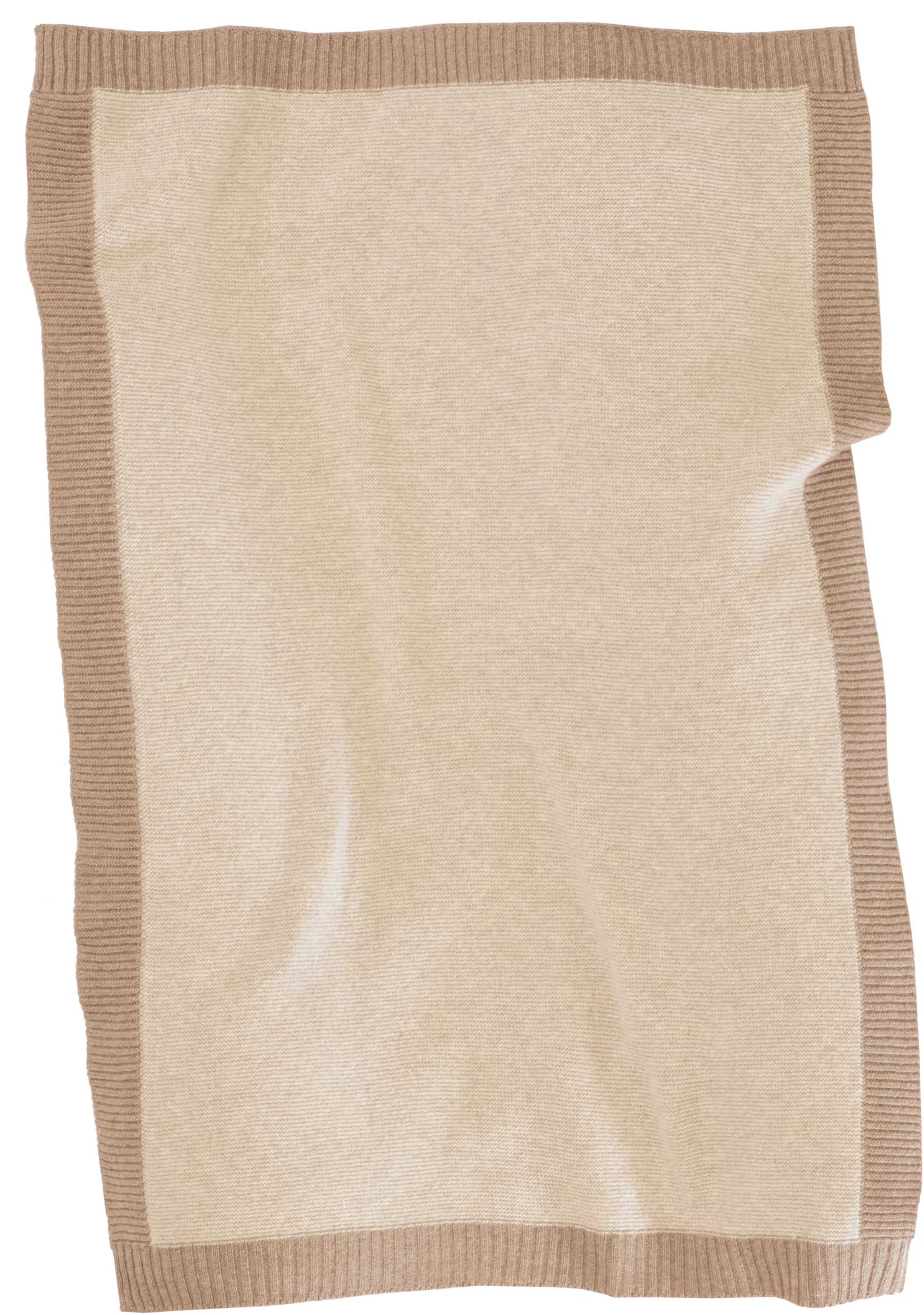 Biederlack Babydecke »Babydecke Wool Knit« 75 x 100, mit kontrastfarbigem Patentrand