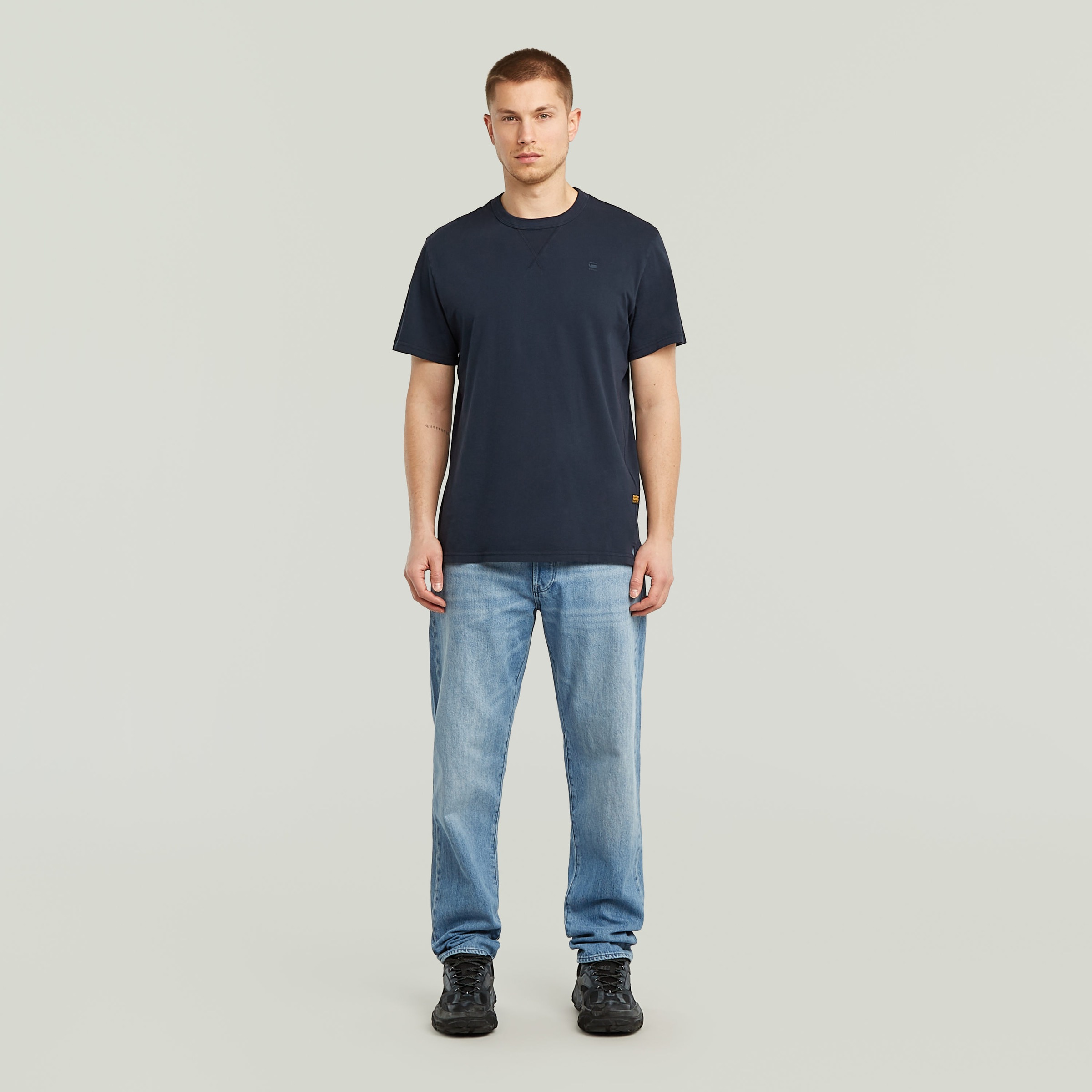 G-STAR T-Shirt »Nifous«, Rundhals, mit Rippeinsatz