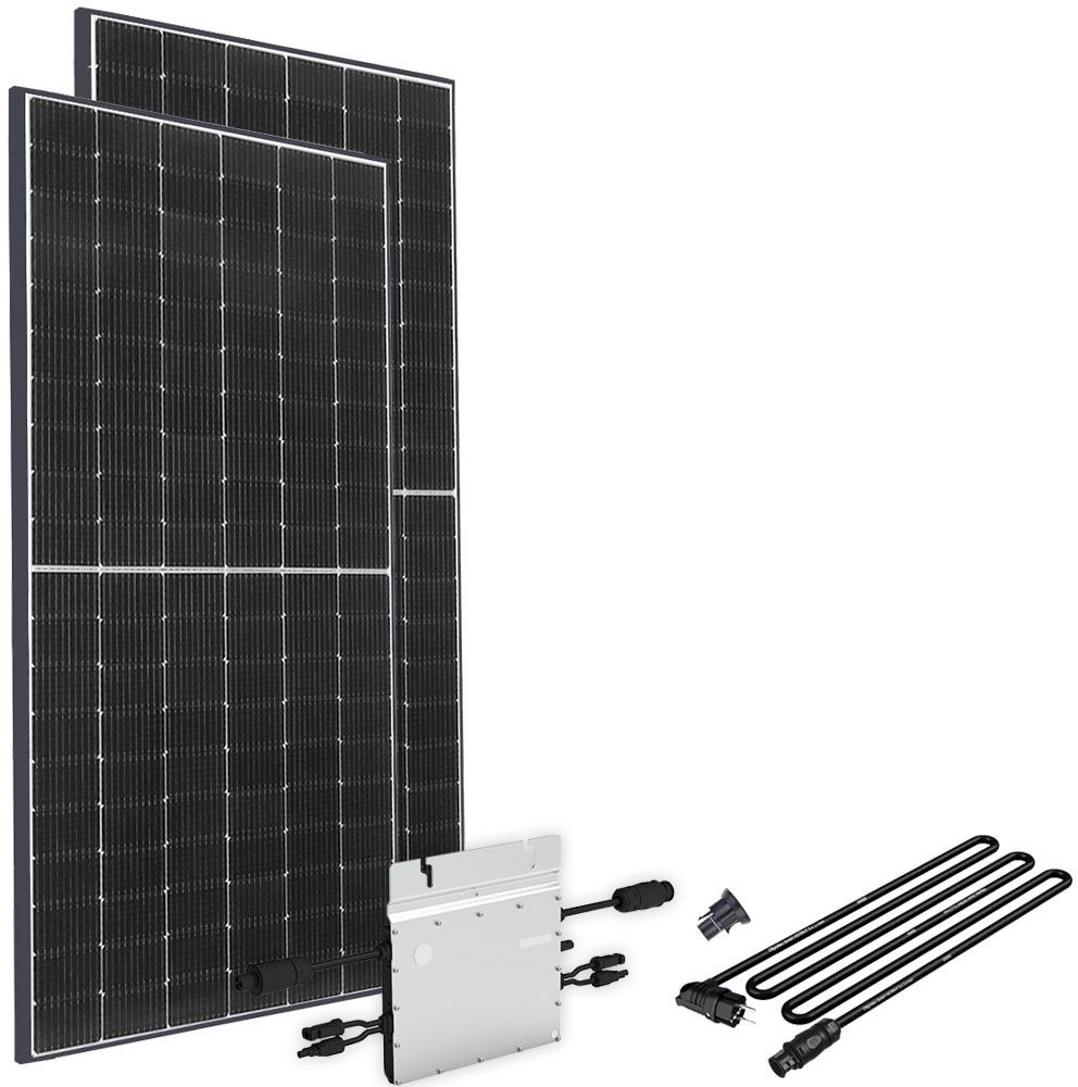 Offgridtec Solaranlage »Solar-Direct 830W HM-600« Schuko-Anschluss, 5 m Anschlusskabel, ohne Halterung in schwarz